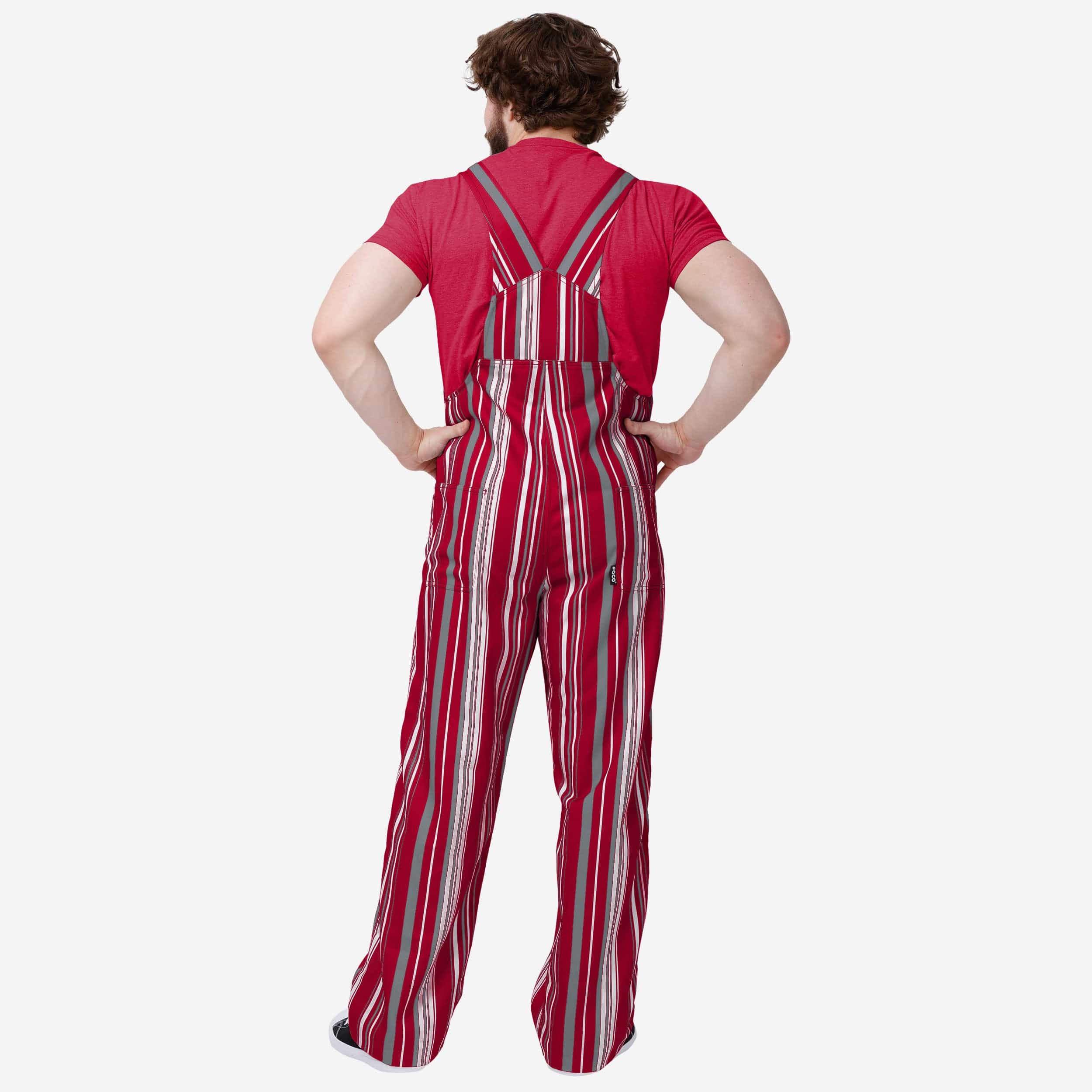 Ohio State Buckeyes Mens Hyper Stripe Bib Overalls - Image 2