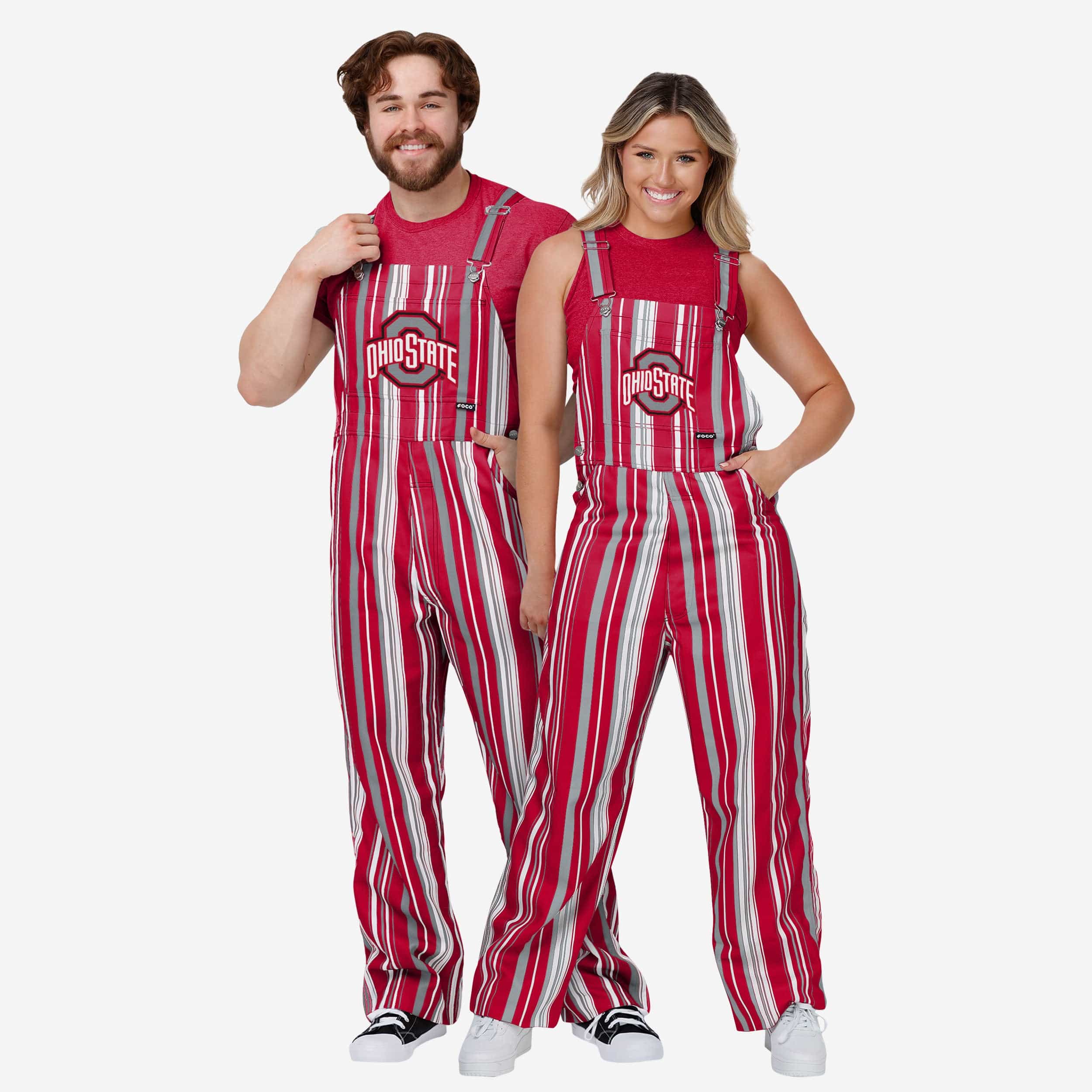 Ohio State Buckeyes Mens Hyper Stripe Bib Overalls - Image 3