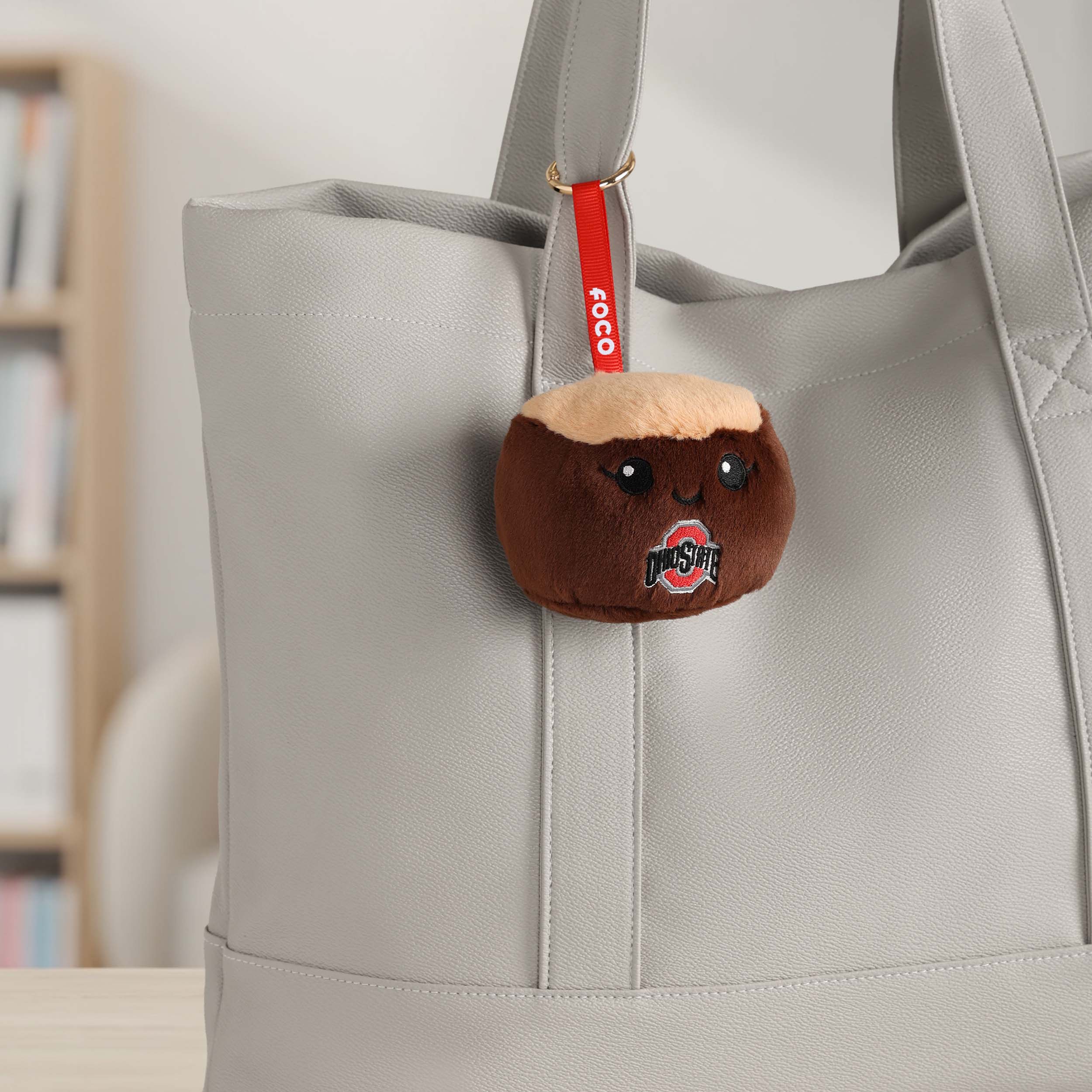 Ohio State Buckeyes Plush Food Bag Charm Keychain - Image 2