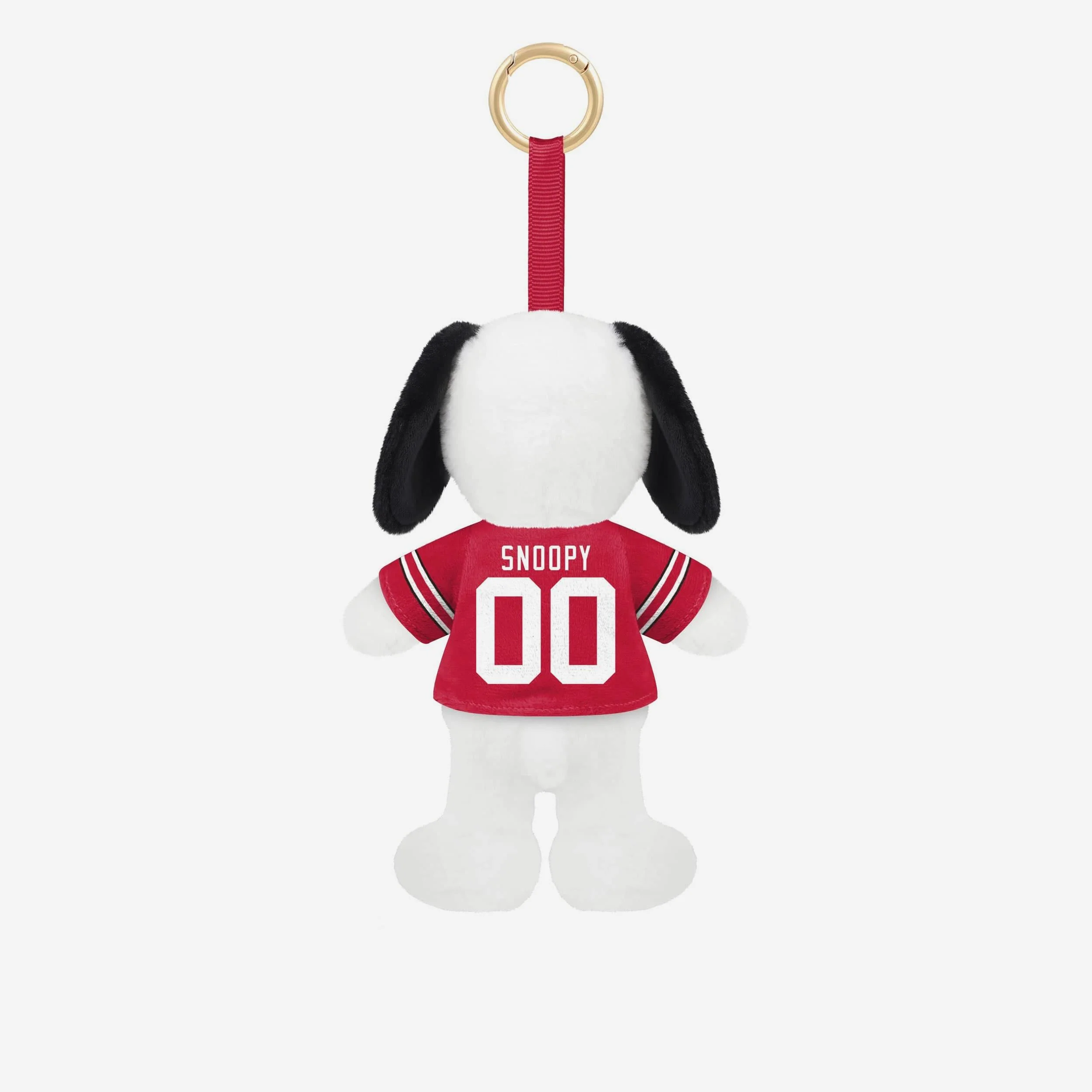 Ohio State Buckeyes Plush Snoopy Peanuts Bag Charm Keychain - Image 2