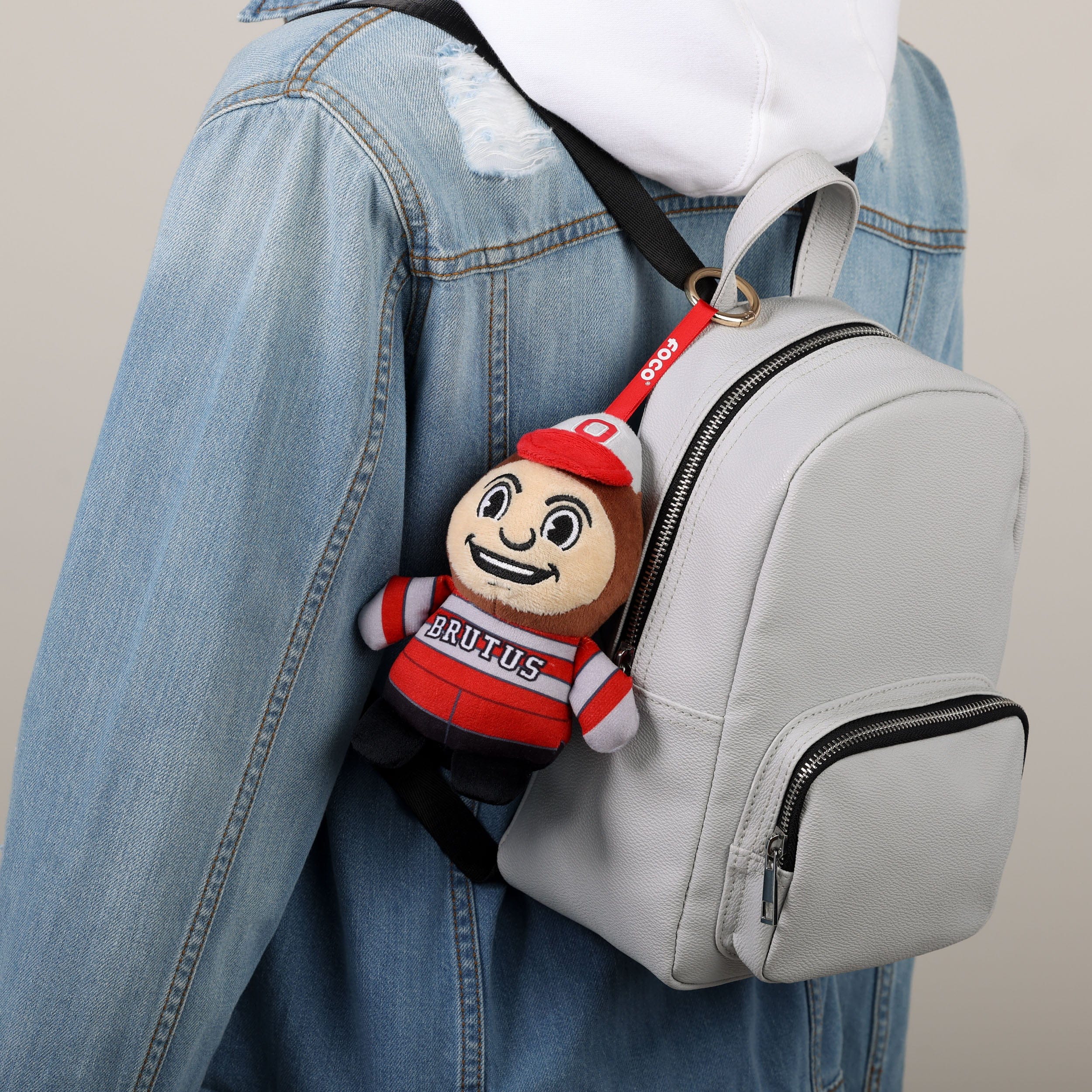 Ohio State Buckeyes Plush Teamie Beanie Mascot Bag Charm Keychain - Image 2