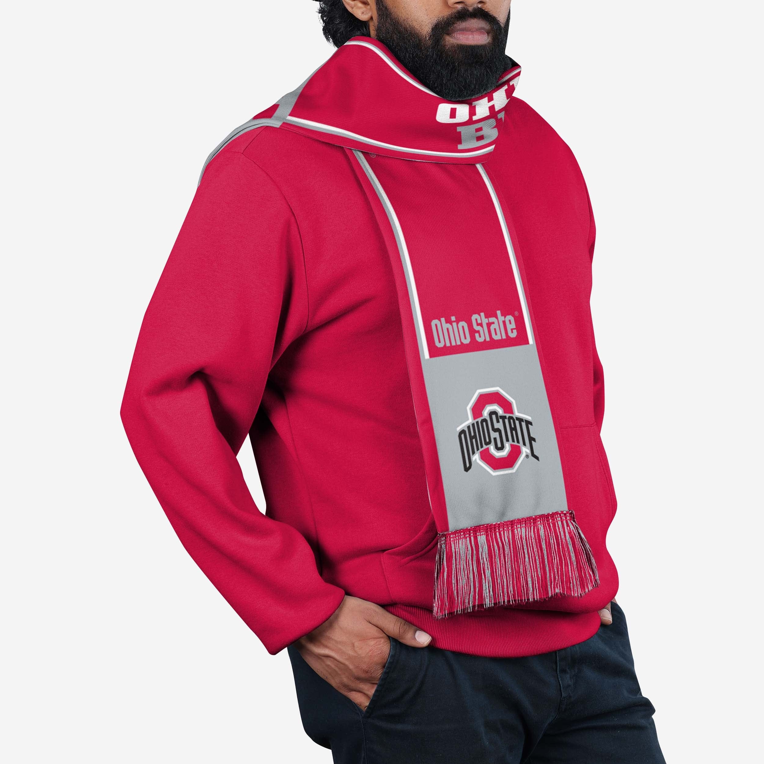 Ohio State Buckeyes Reversible Thematic Scarf - Image 3