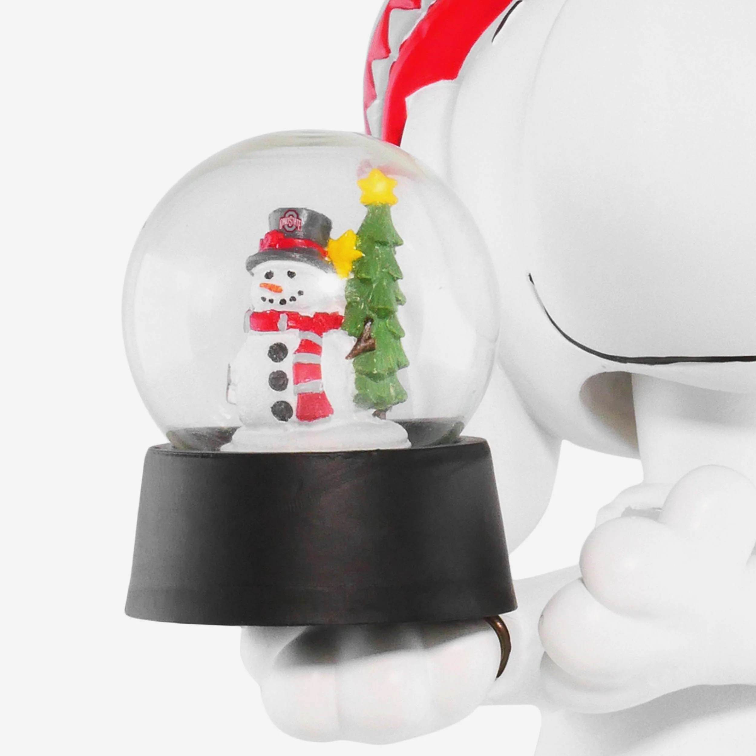 Ohio State Buckeyes Snoopy Peanuts Snow Globe Bobblehead - Image 2
