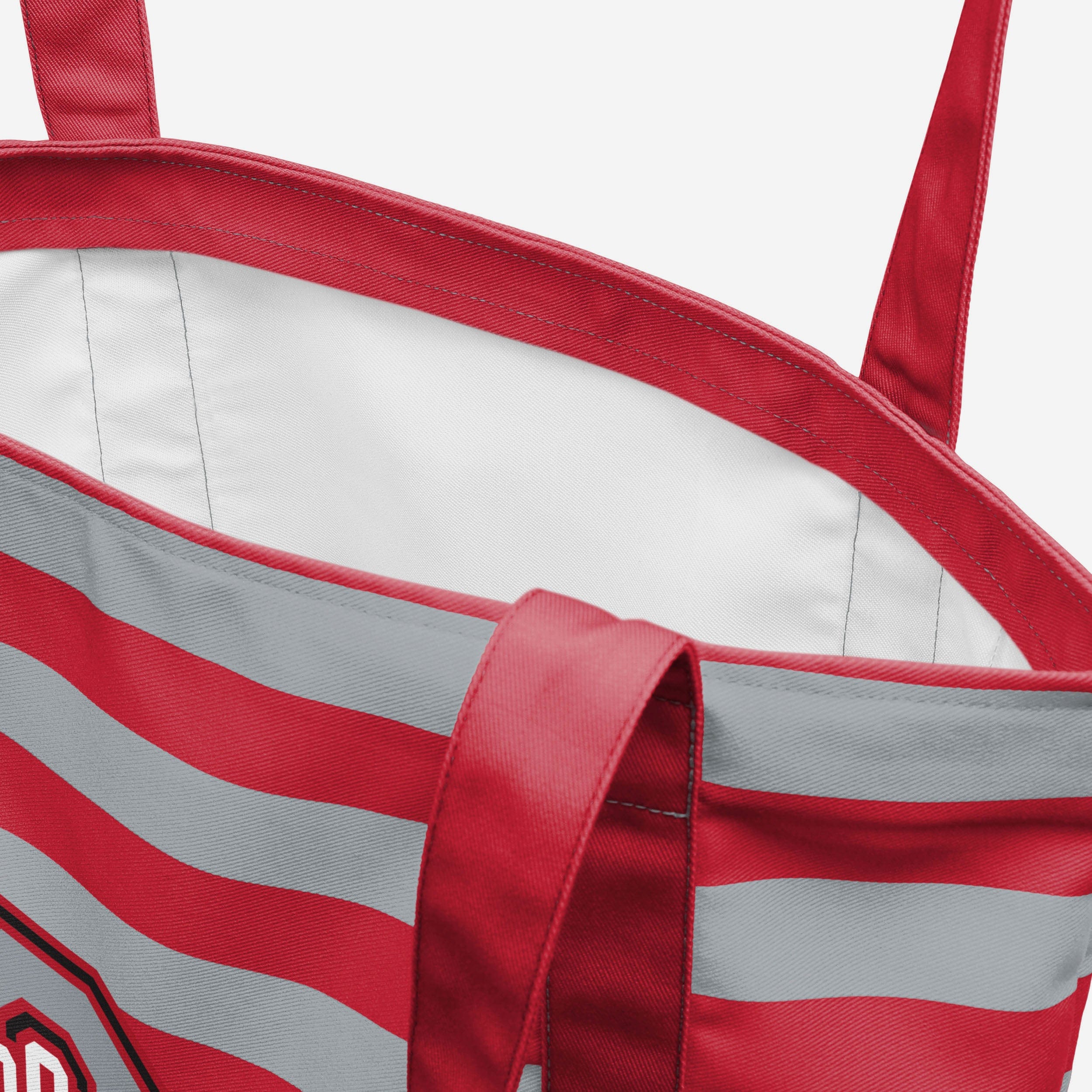 Ohio State Buckeyes Team Stripe Canvas Tote Bag - Image 4