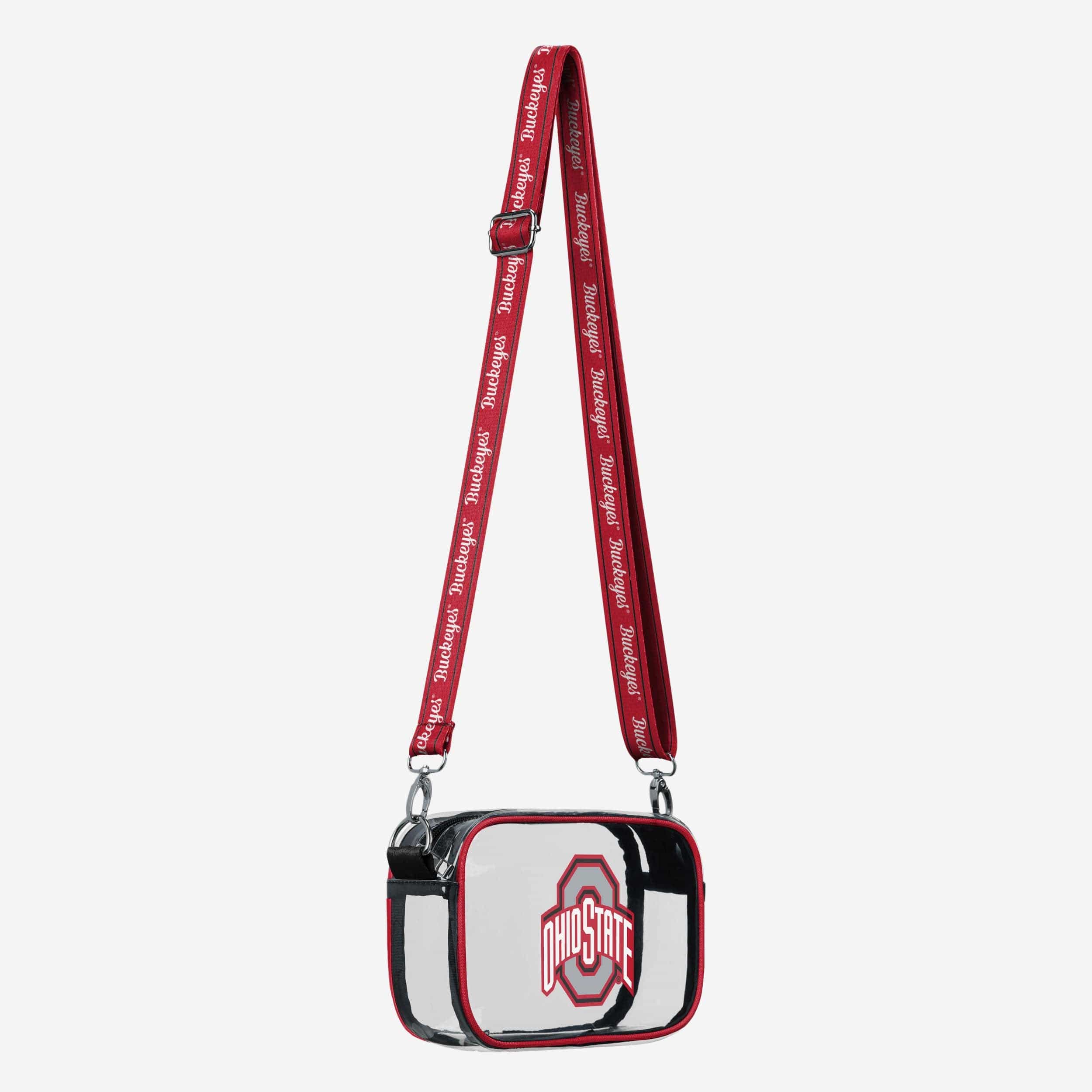 Ohio State Buckeyes Team Stripe Clear Crossbody Bag - Image 2