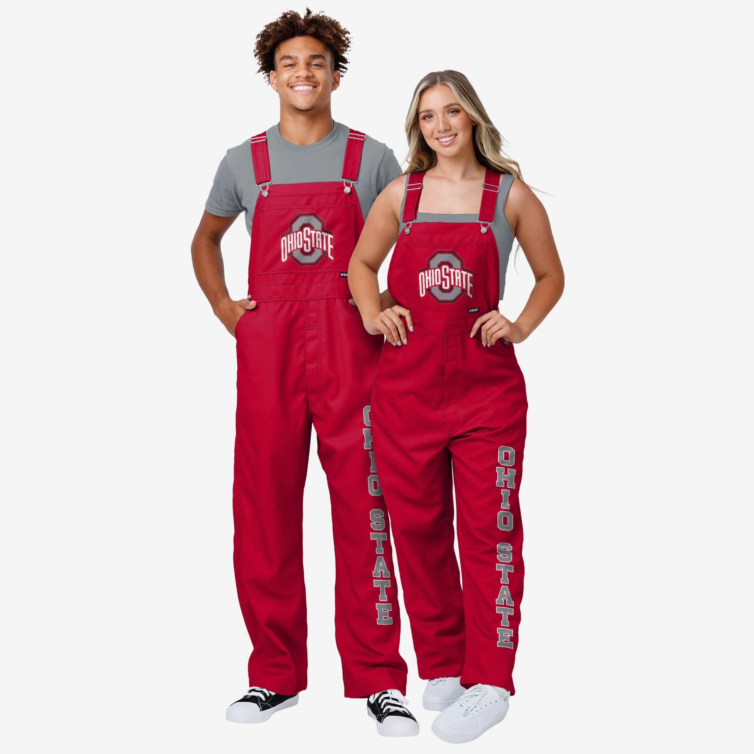 Ohio State Buckeyes Womens Big Logo Bib Overalls - Image 3