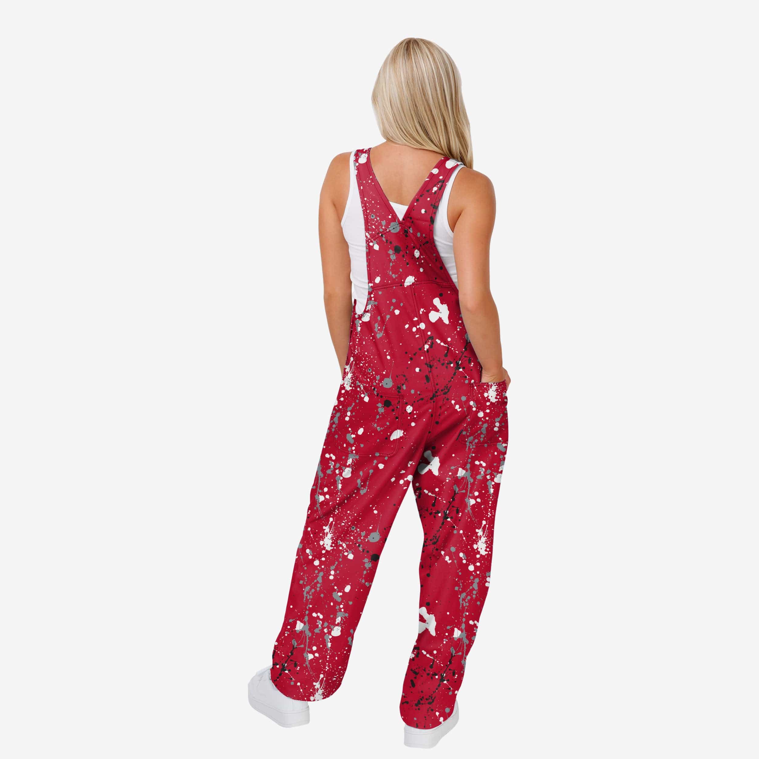 Ohio State Buckeyes Womens Paint Splatter Bib Overalls - Image 2