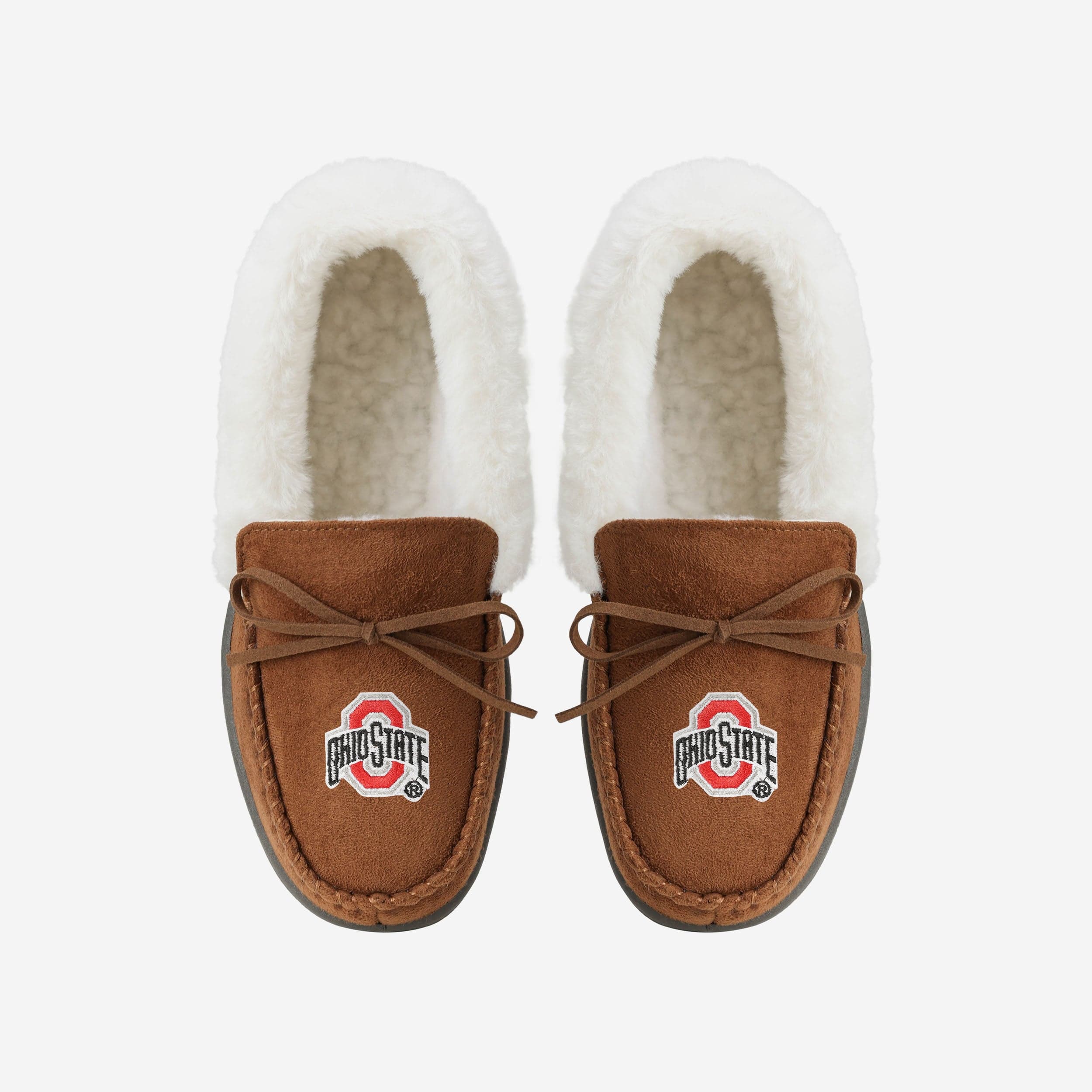Ohio State Buckeyes Womens Tan Moccasin Slipper - Image 4