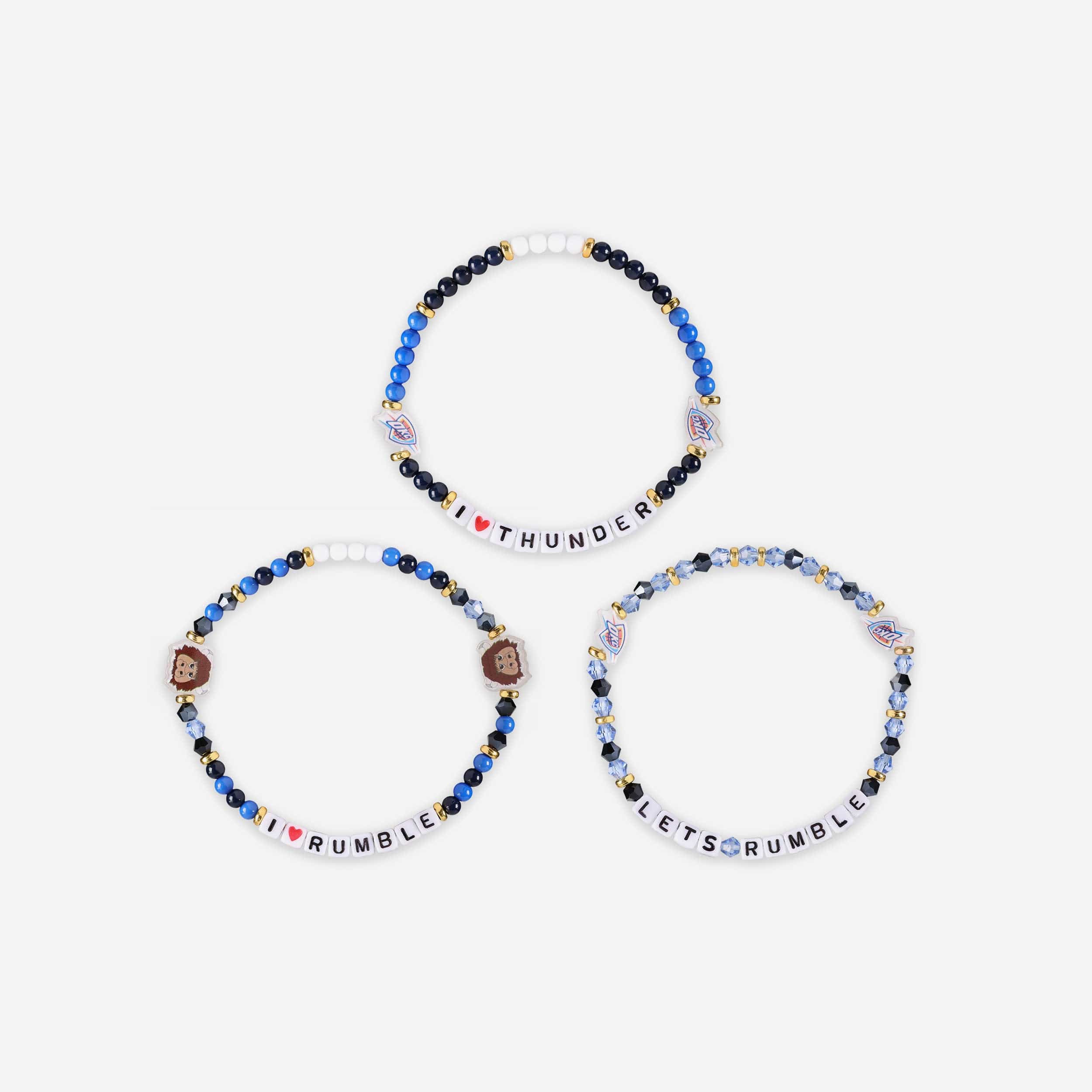 Oklahoma City Thunder 3 Pack Friendship Bracelet - Image 3