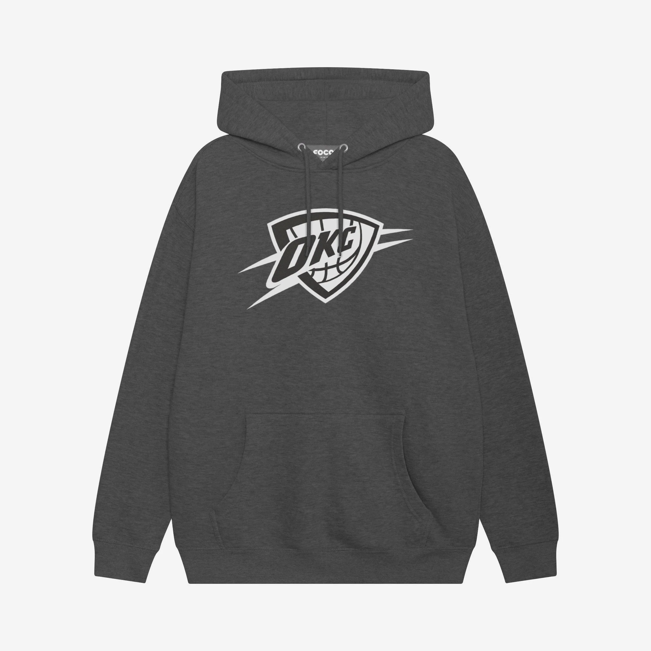 Oklahoma City Thunder Black & White Primary Logo Hoodie