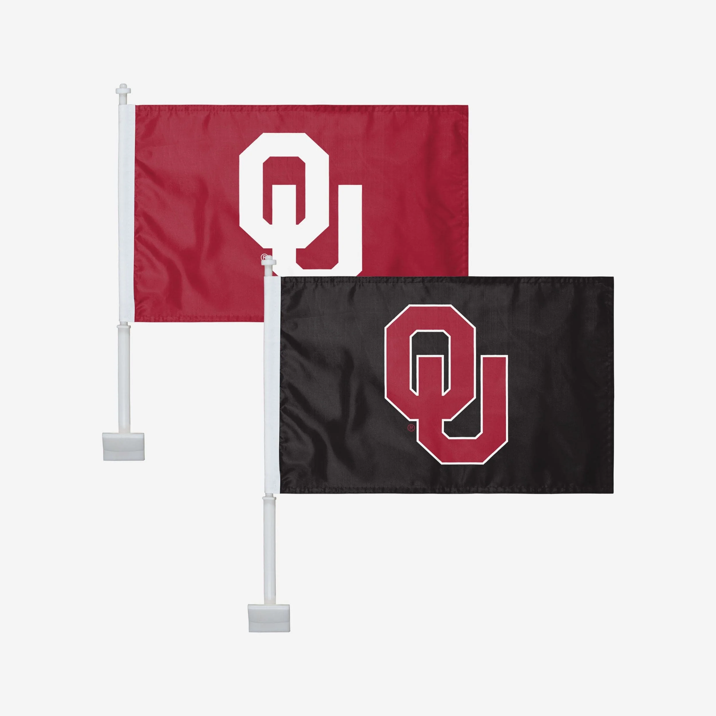 Oklahoma Sooners 2 Pack Solid Car Flag