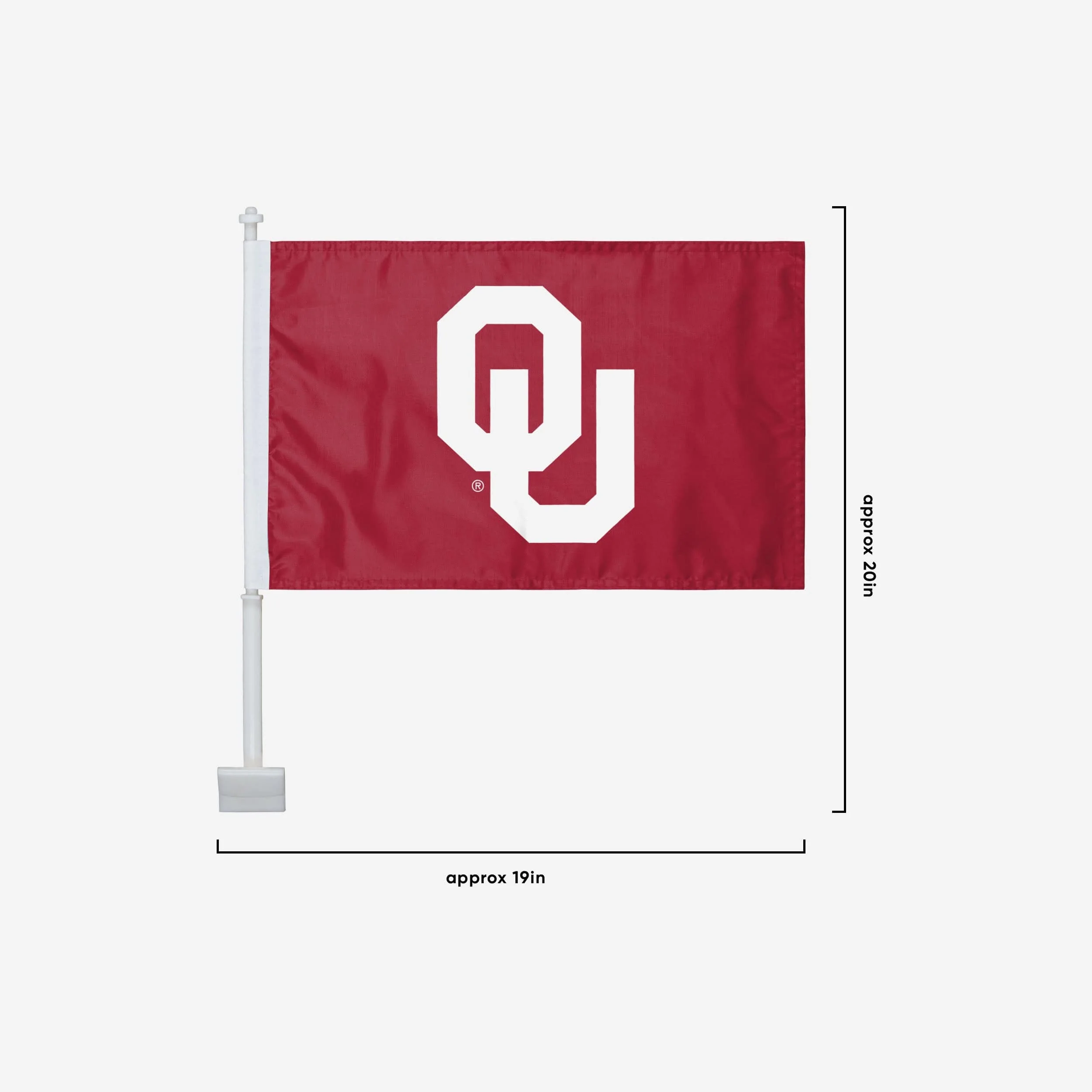 Oklahoma Sooners 2 Pack Solid Car Flag - Image 3