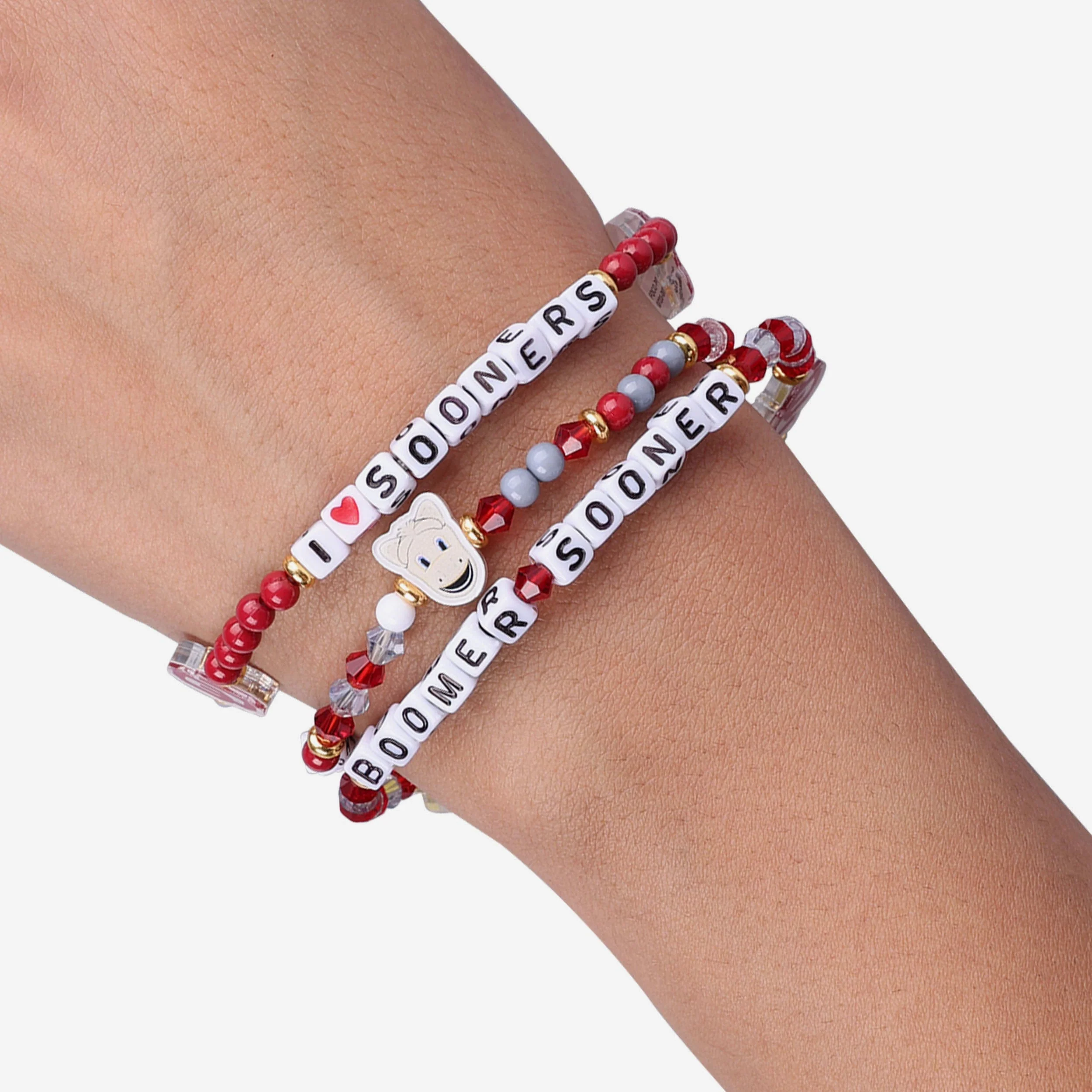 Oklahoma Sooners 3 Pack Friendship Bracelet - Image 4