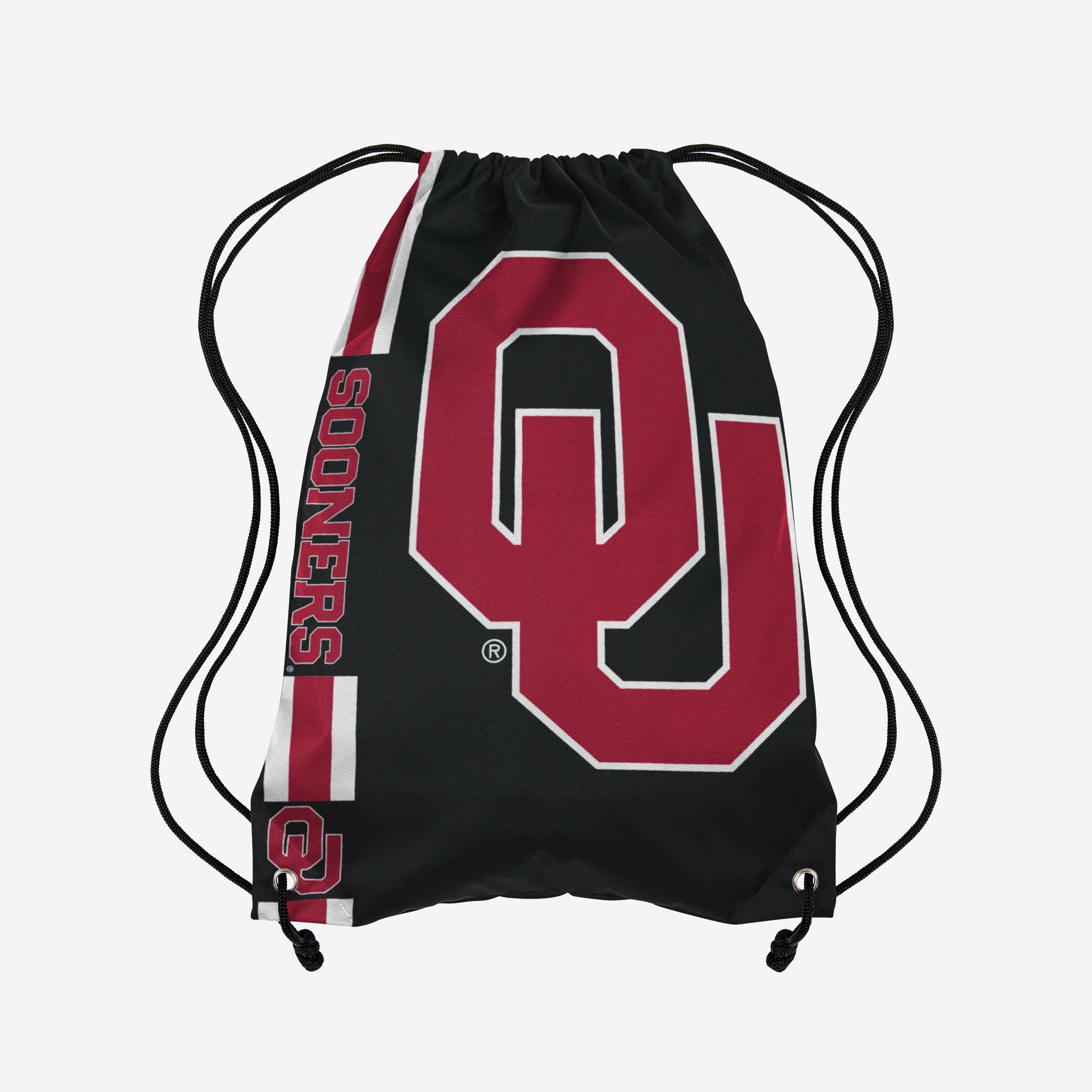 Oklahoma Sooners Big Logo Side Stripe Drawstring Backpack