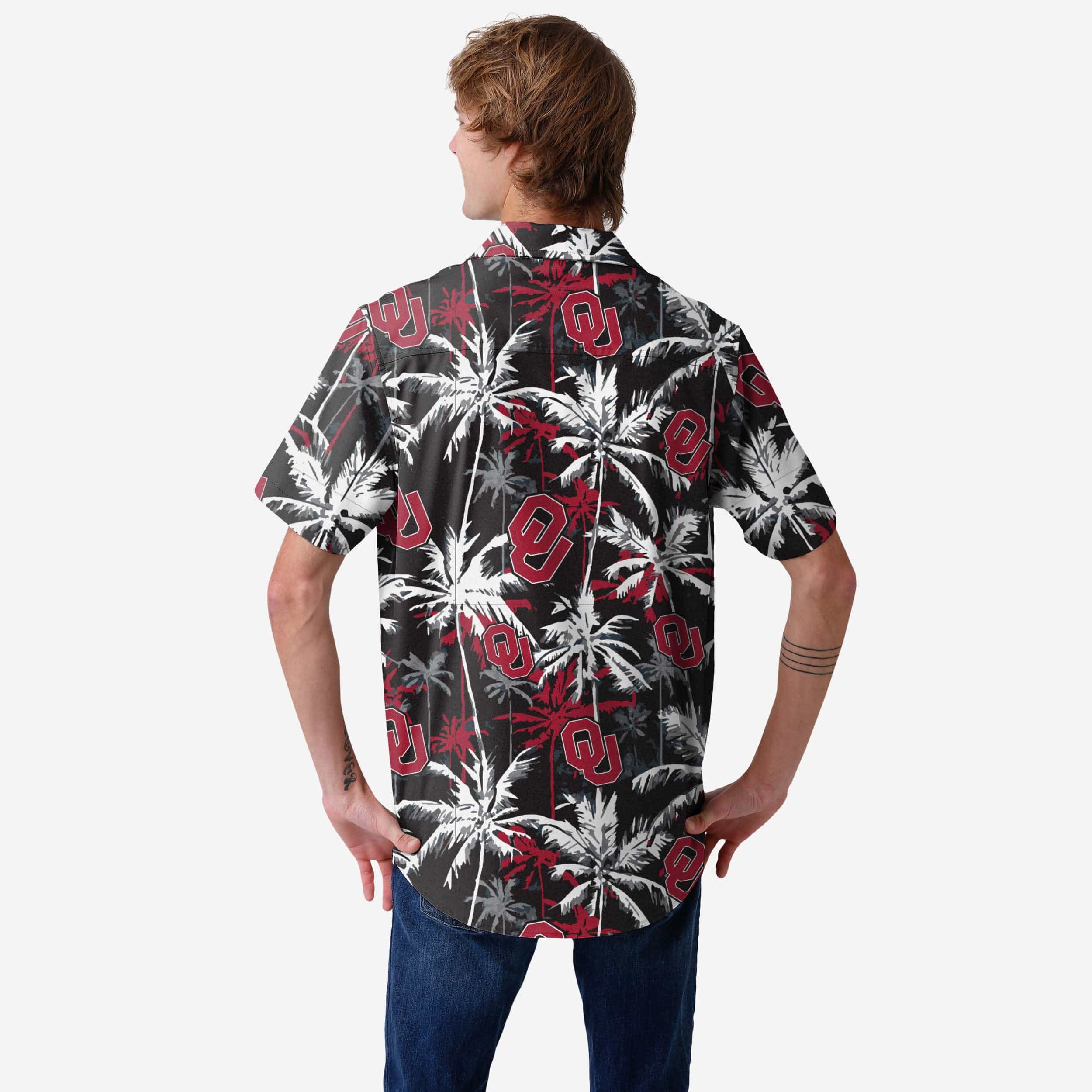 Oklahoma Sooners Black Floral Button Up Shirt - Image 2