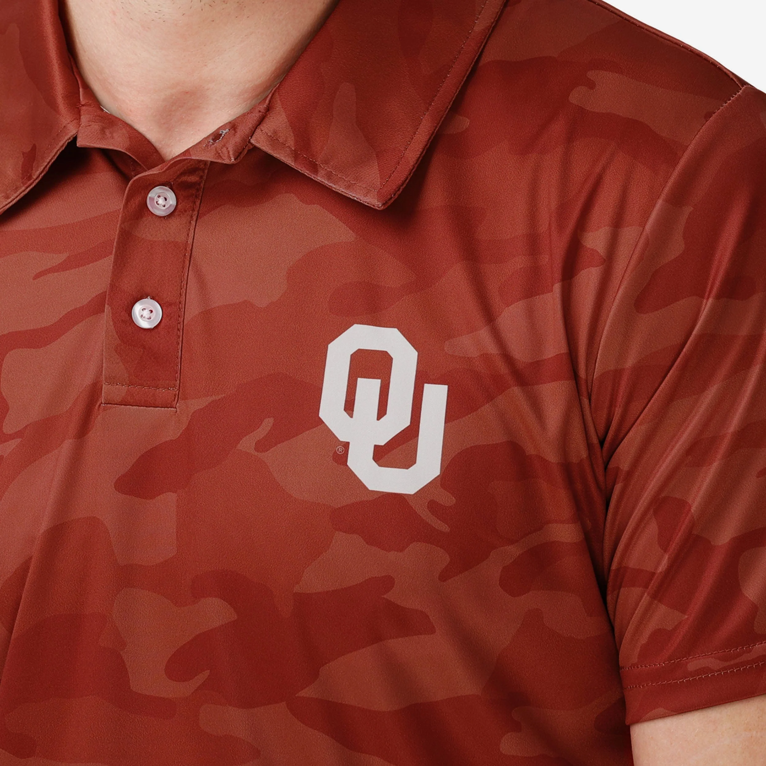 Oklahoma Sooners Color Camo Polyester Polo - Image 3