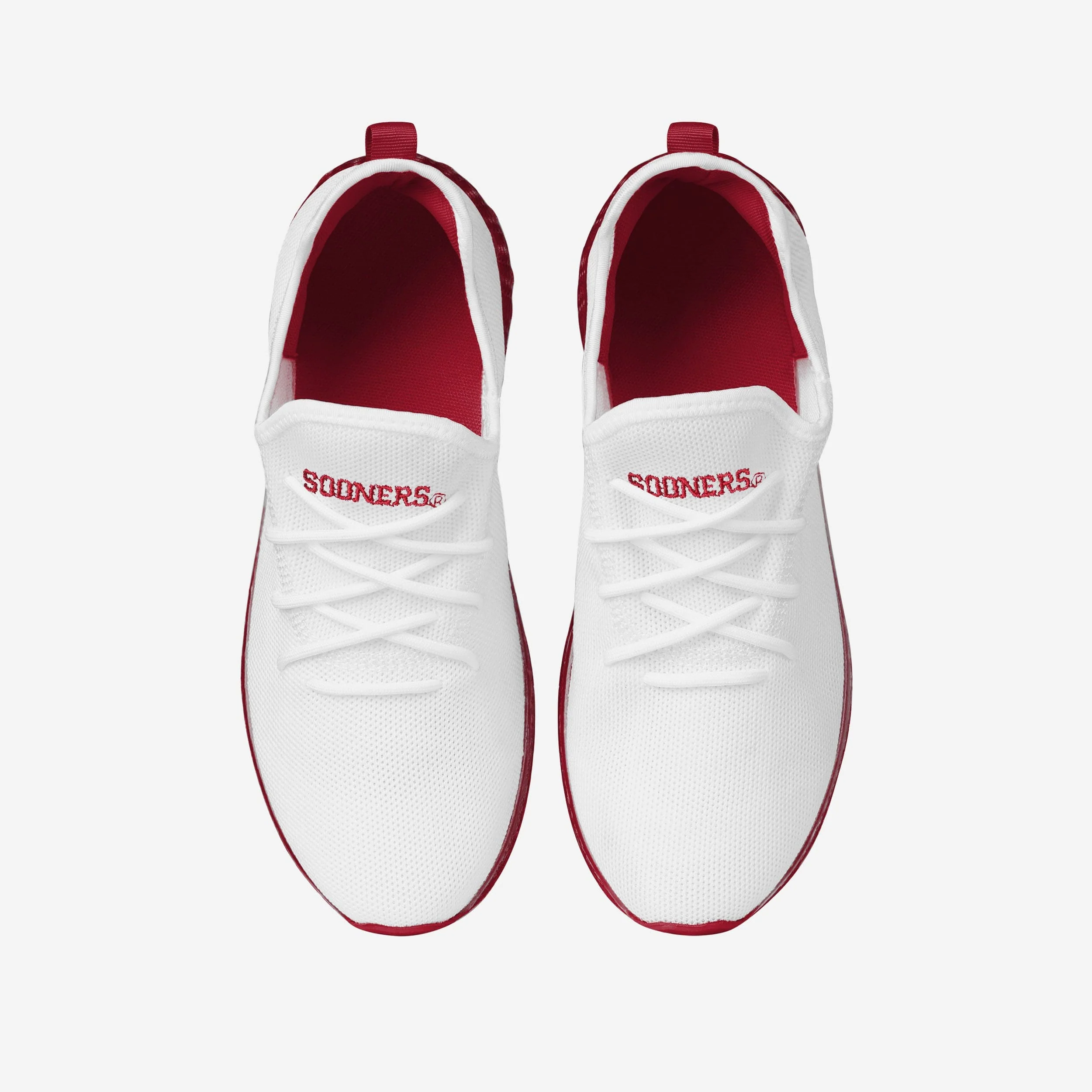 Oklahoma Sooners Gradient Midsole White Sneakers - Image 4