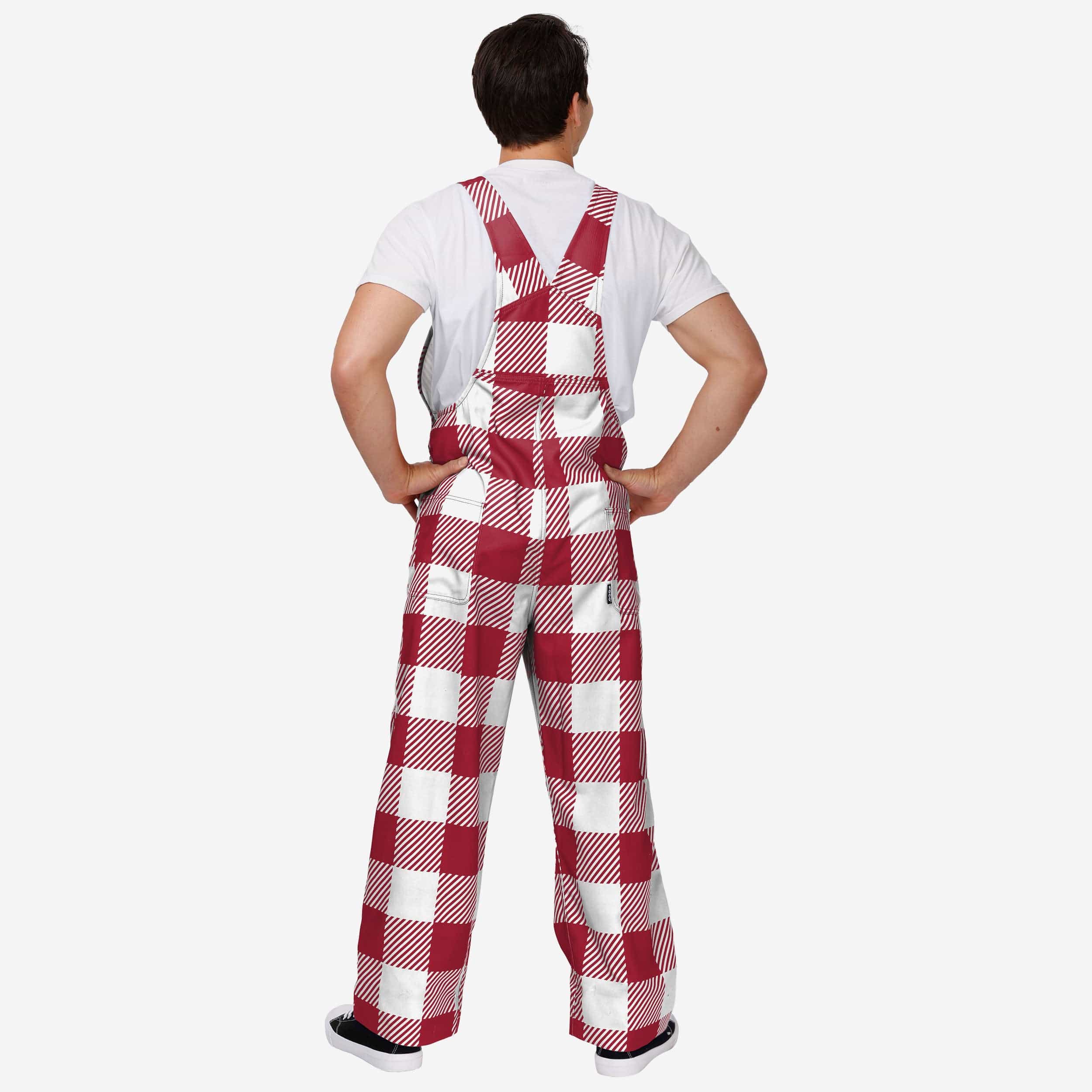 Oklahoma Sooners Mens Plaid Bib Overalls - Image 2