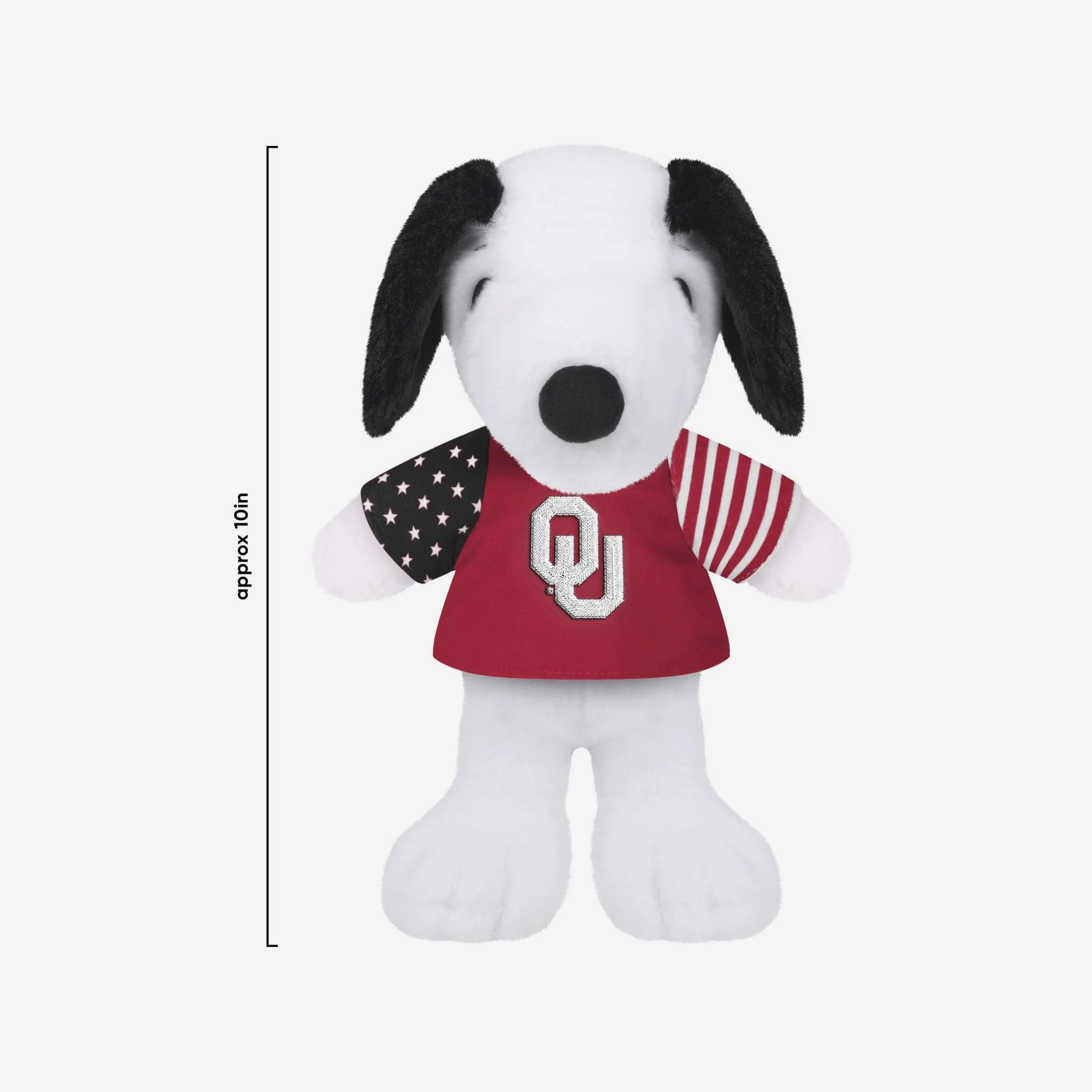 Oklahoma Sooners USA Flag Snoopy Peanuts Team Jersey Plush - Image 3
