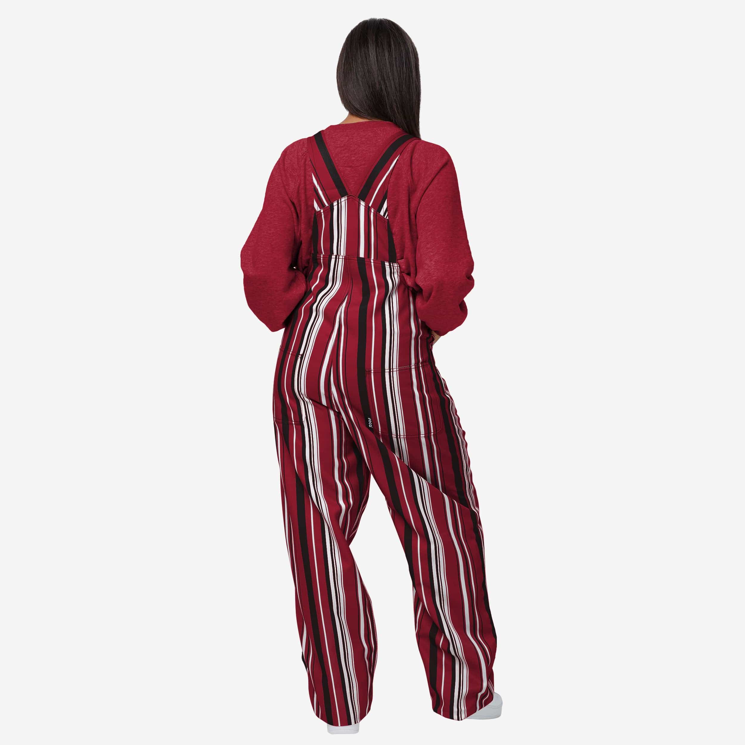 Oklahoma Sooners Womens Hyper Stripe Bib Overalls - Image 2