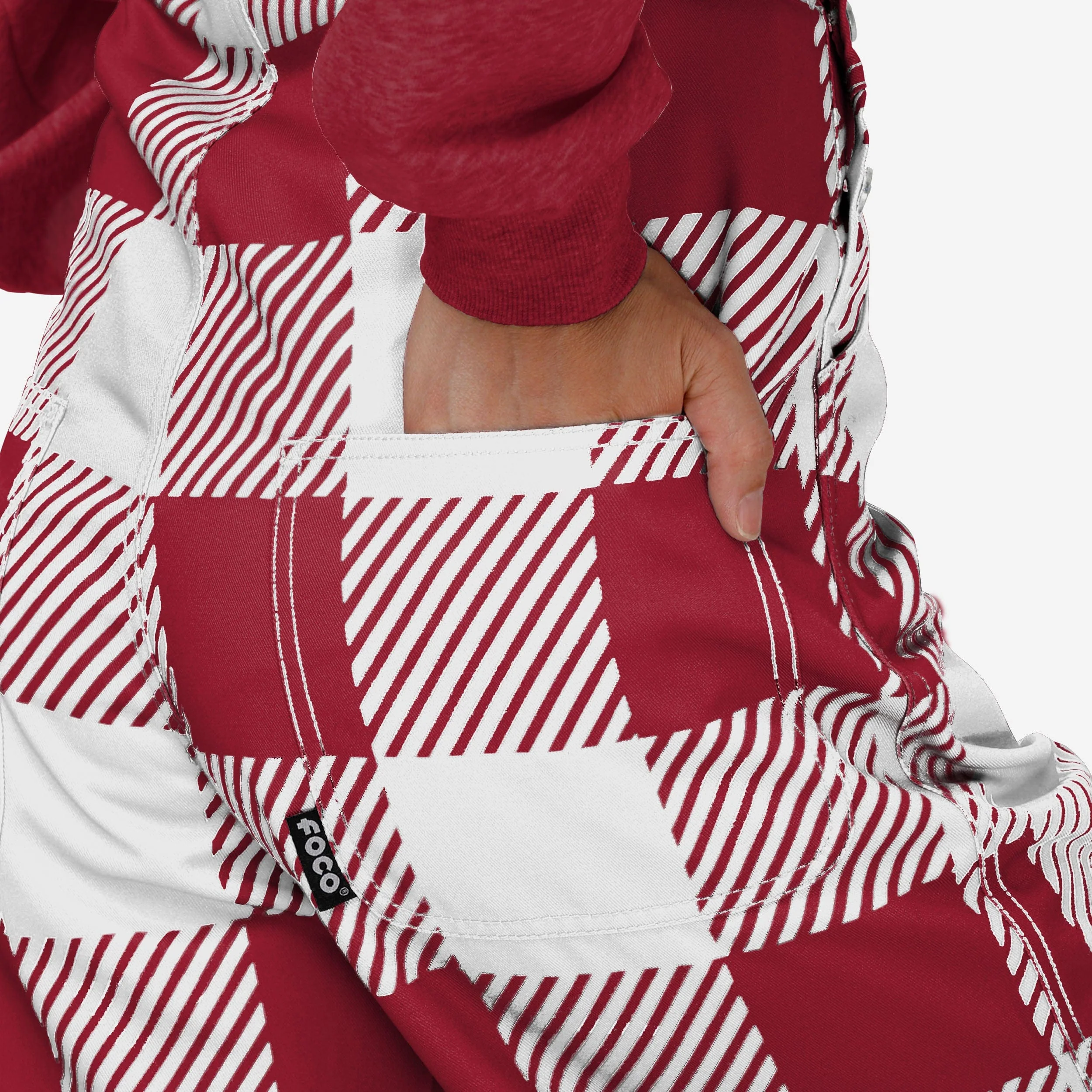 Oklahoma Sooners Womens Plaid Bib Overalls - Image 6