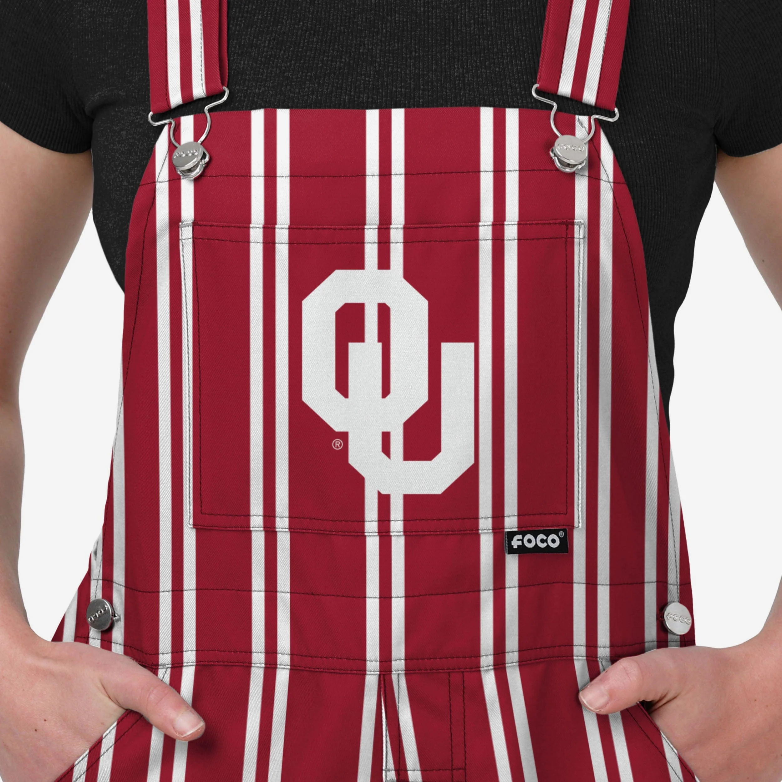 Oklahoma Sooners Womens Sideline Spirit Bib Overalls - Image 4
