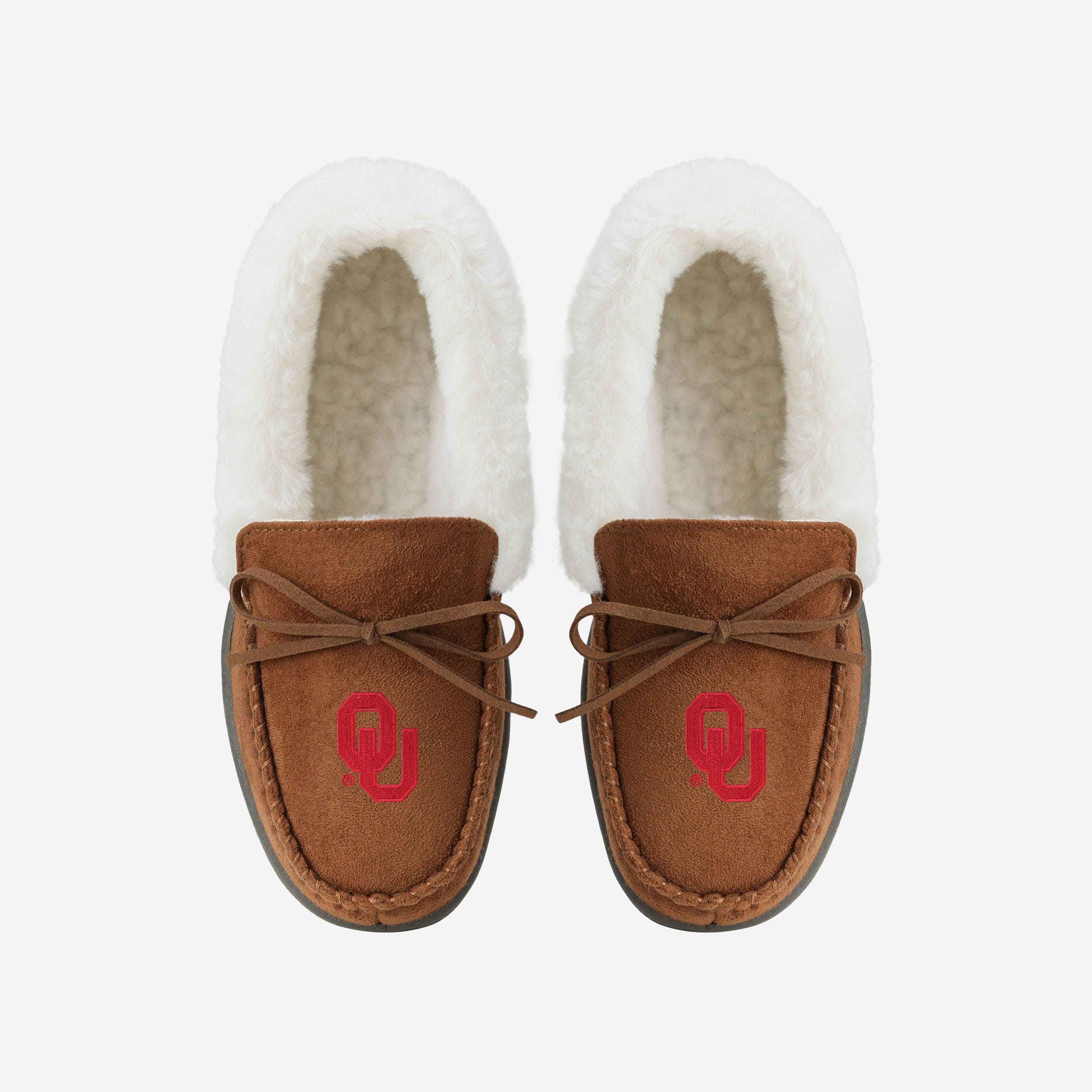 Oklahoma Sooners Womens Tan Moccasin Slipper - Image 4