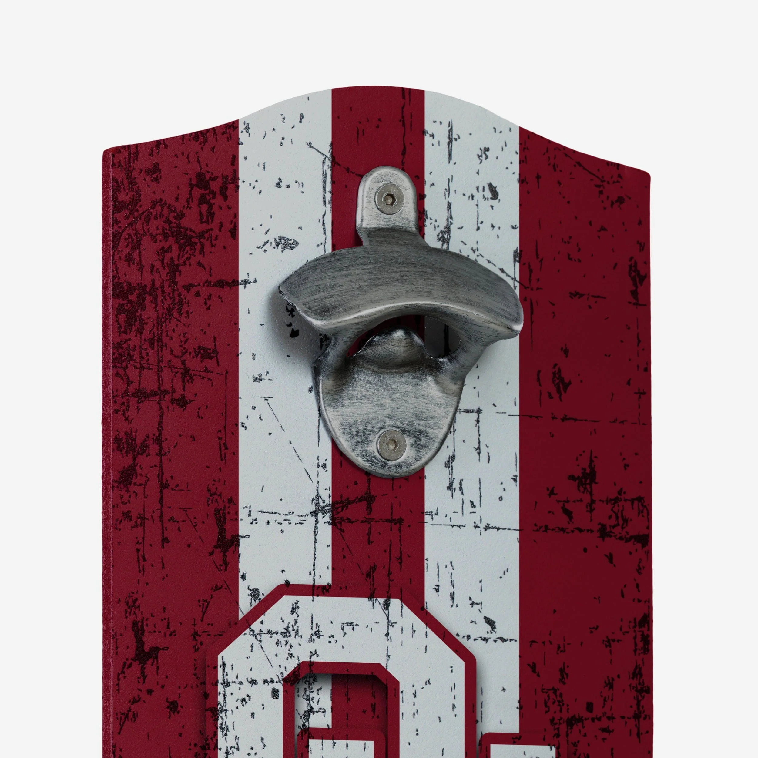 Oklahoma Sooners Wooden Bottle Cap Opener Sign - Image 3