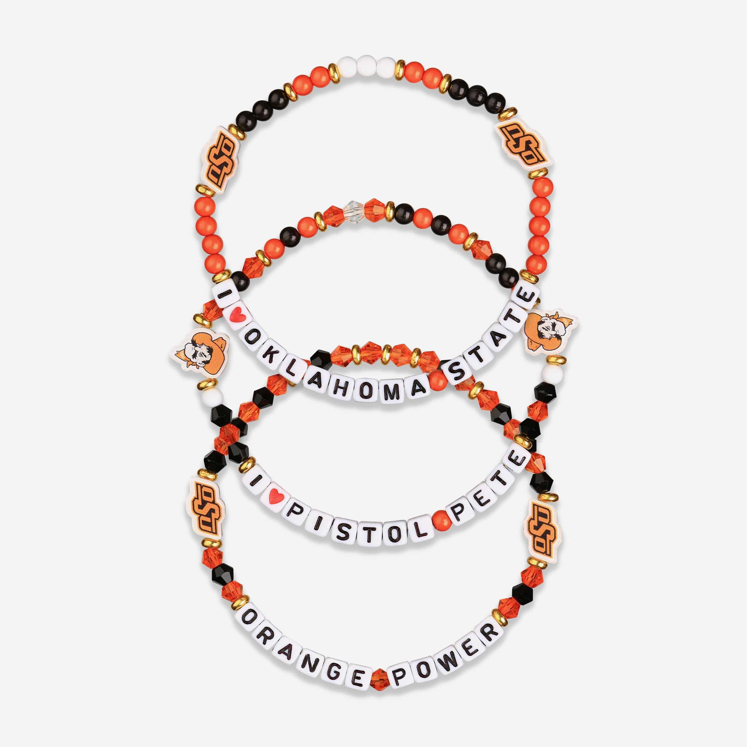 Oklahoma State Cowboys 3 Pack Friendship Bracelet