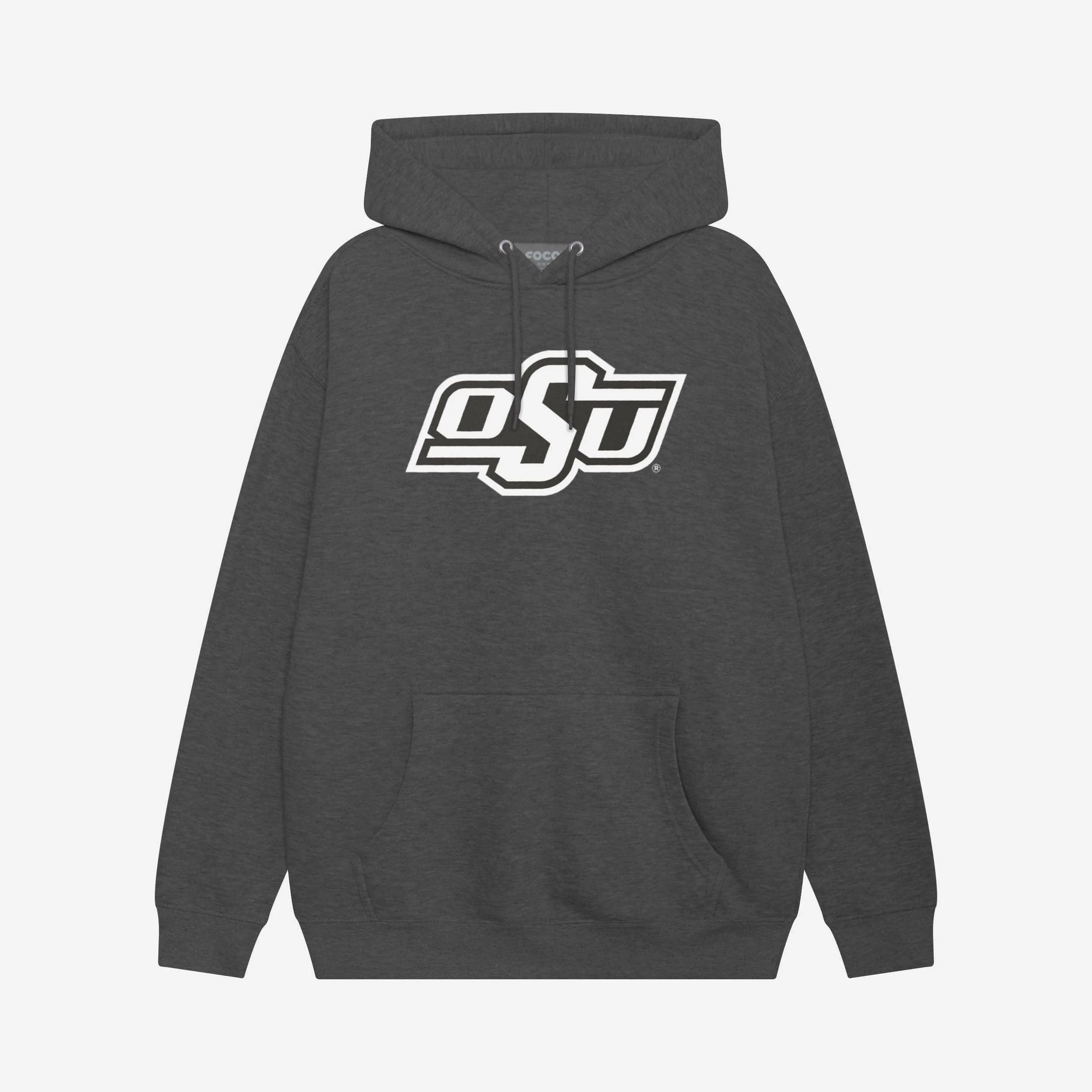 Oklahoma State Cowboys Black & White Primary Logo Hoodie
