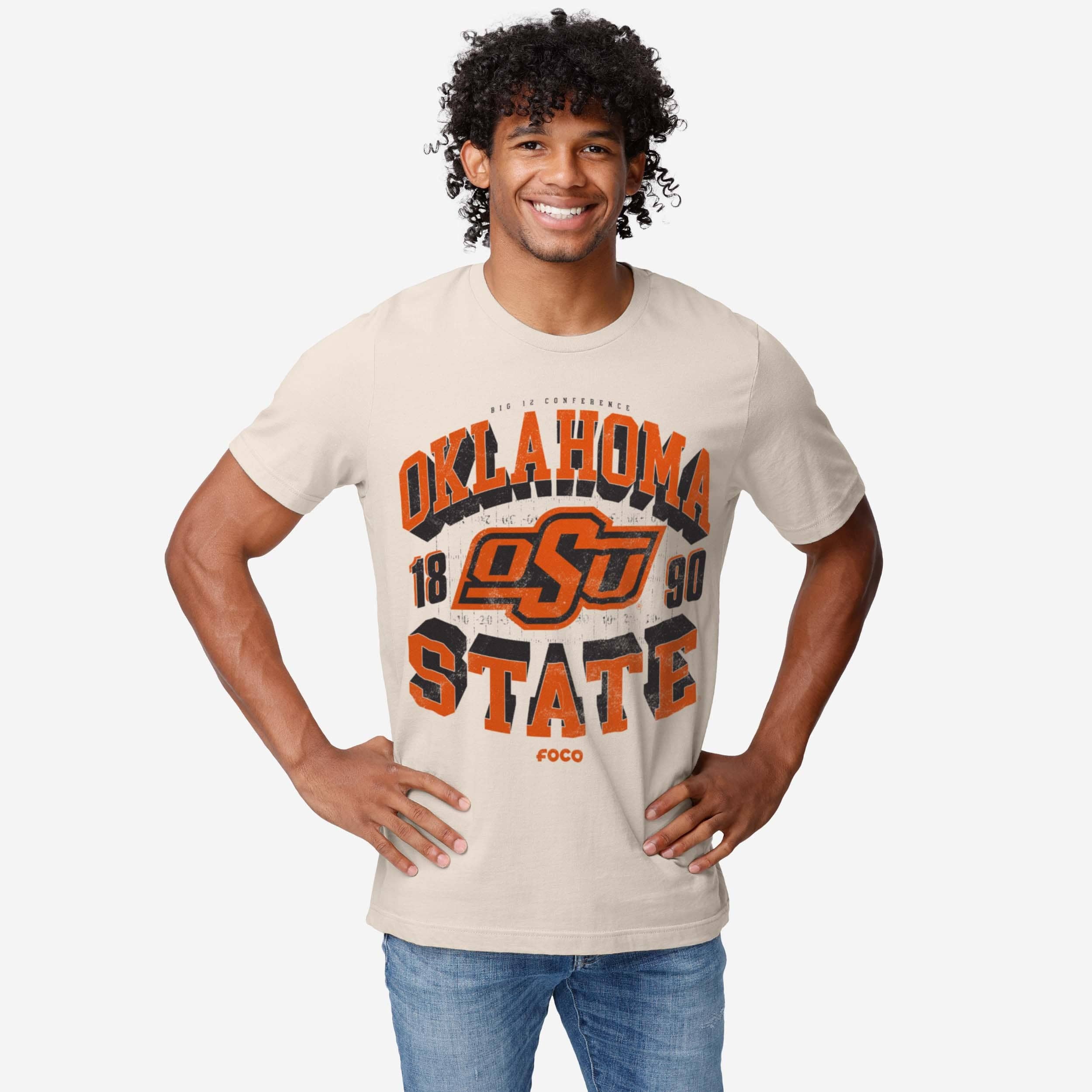 Oklahoma State Cowboys Field Arched Wordmark T-Shirt - Image 2