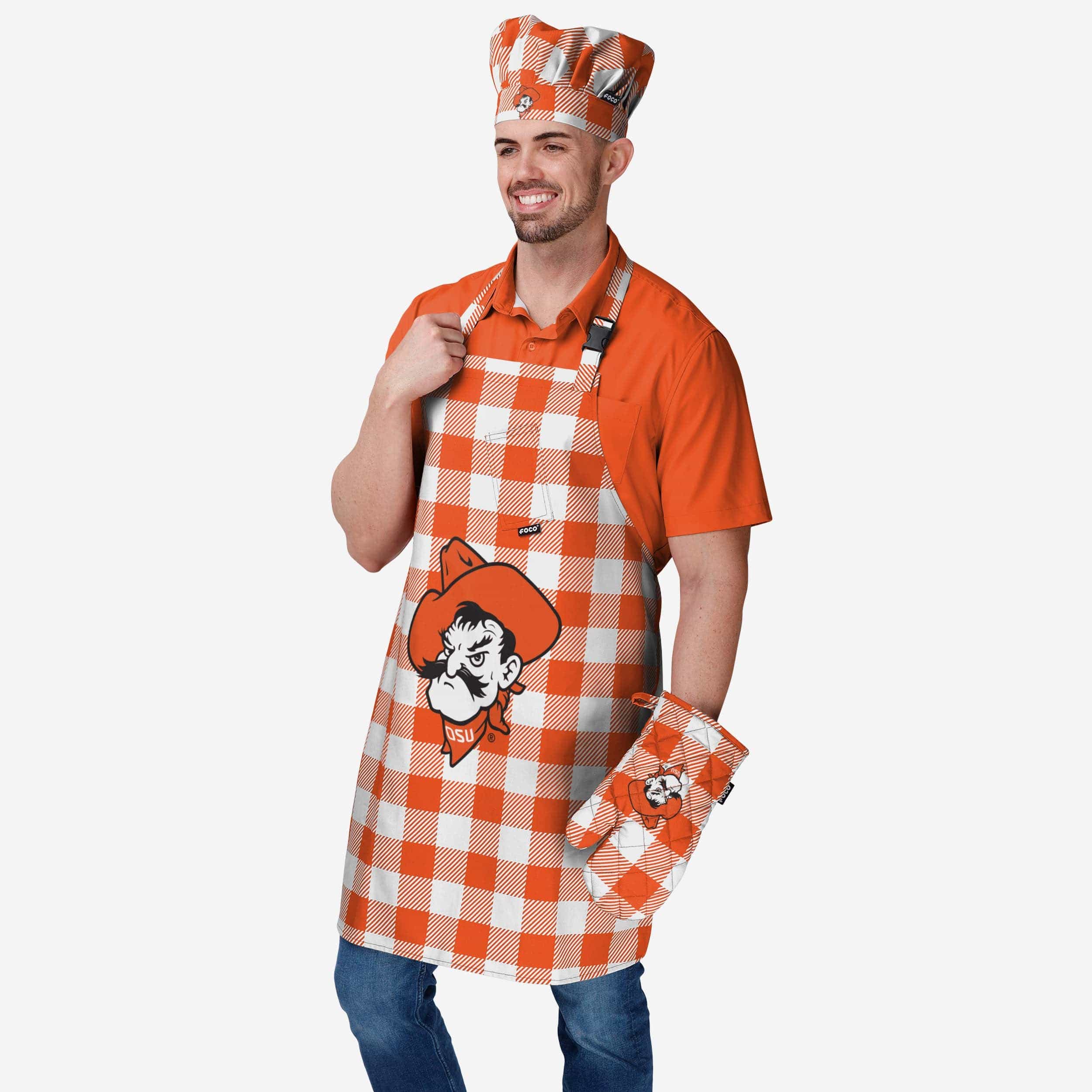 Oklahoma State Cowboys Plaid Oven Mitt - Image 2