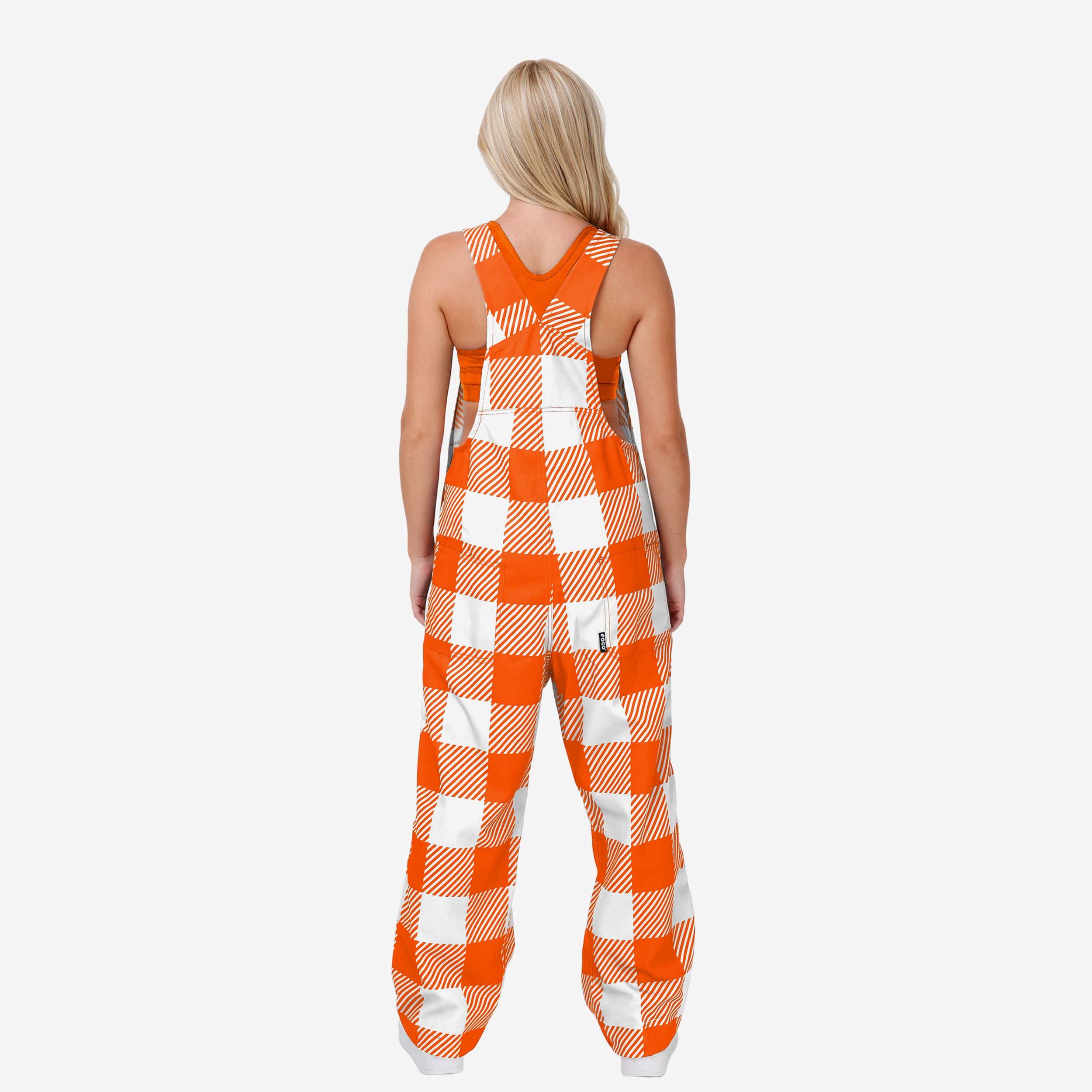 Oklahoma State Cowboys Womens Plaid Bib Overalls - Image 2