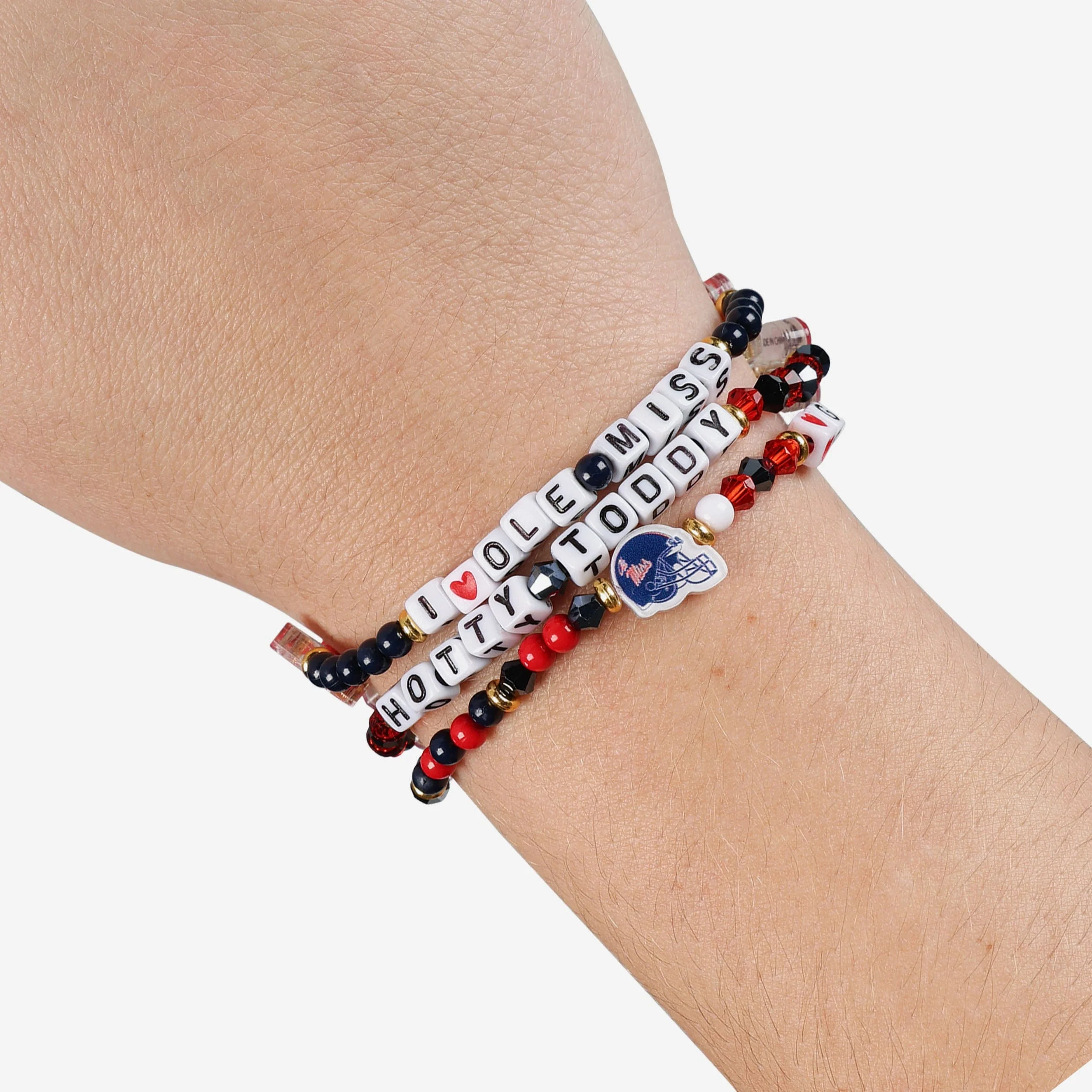 Ole Miss Rebels 3 Pack Friendship Bracelet - Image 4