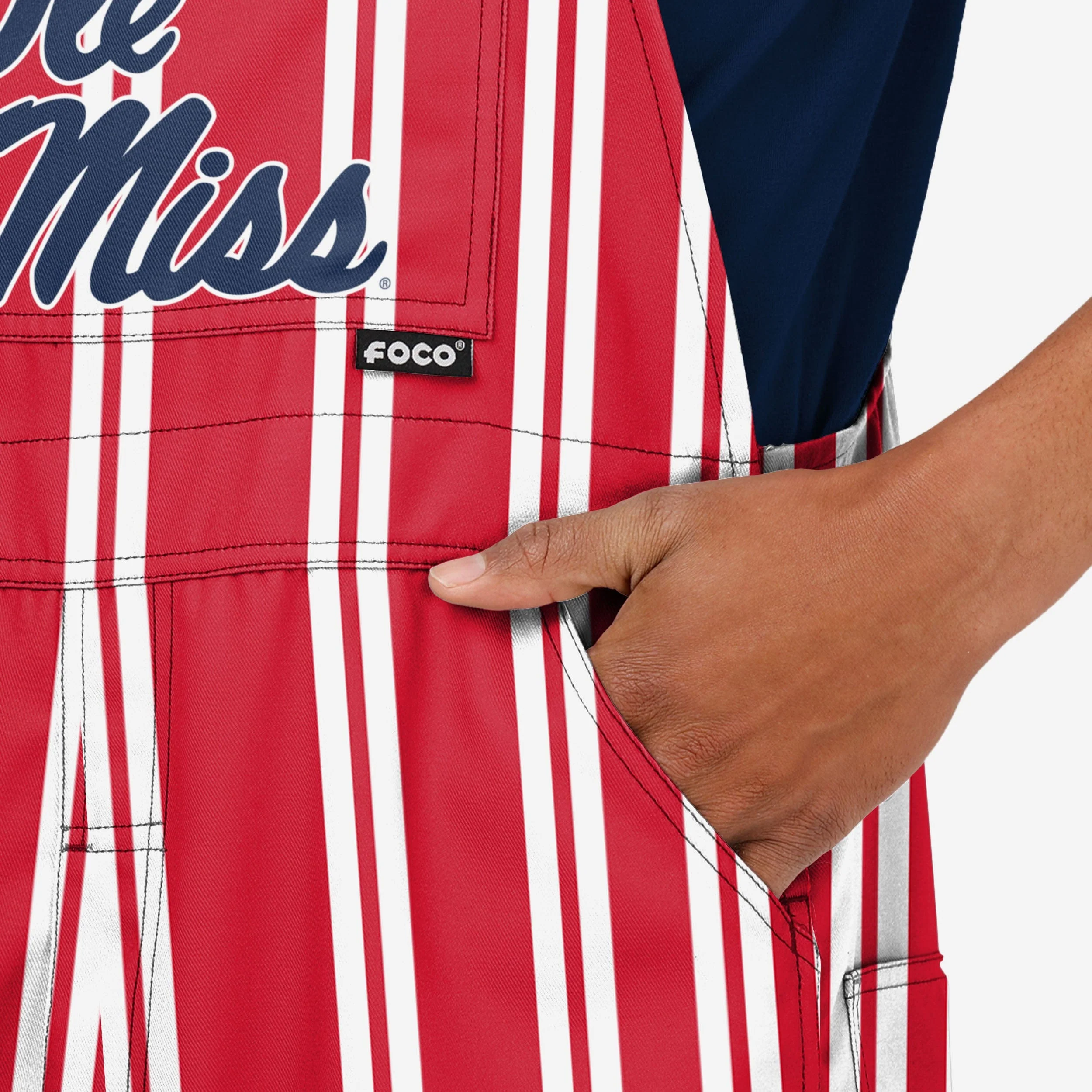 Ole Miss Rebels Mens Sideline Spirit Bib Overalls - Image 5