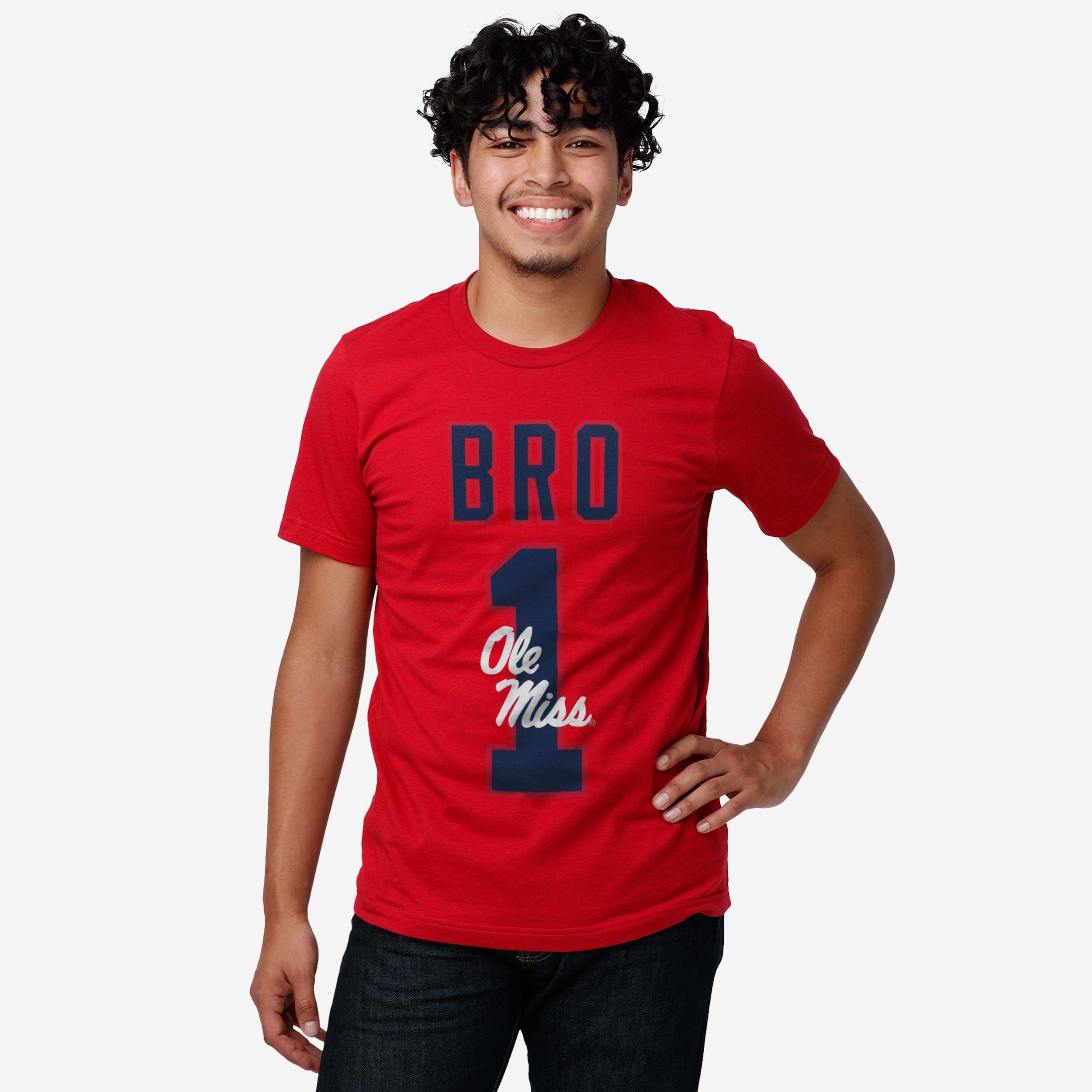 Ole Miss Rebels Number 1 Bro T-Shirt - Image 2
