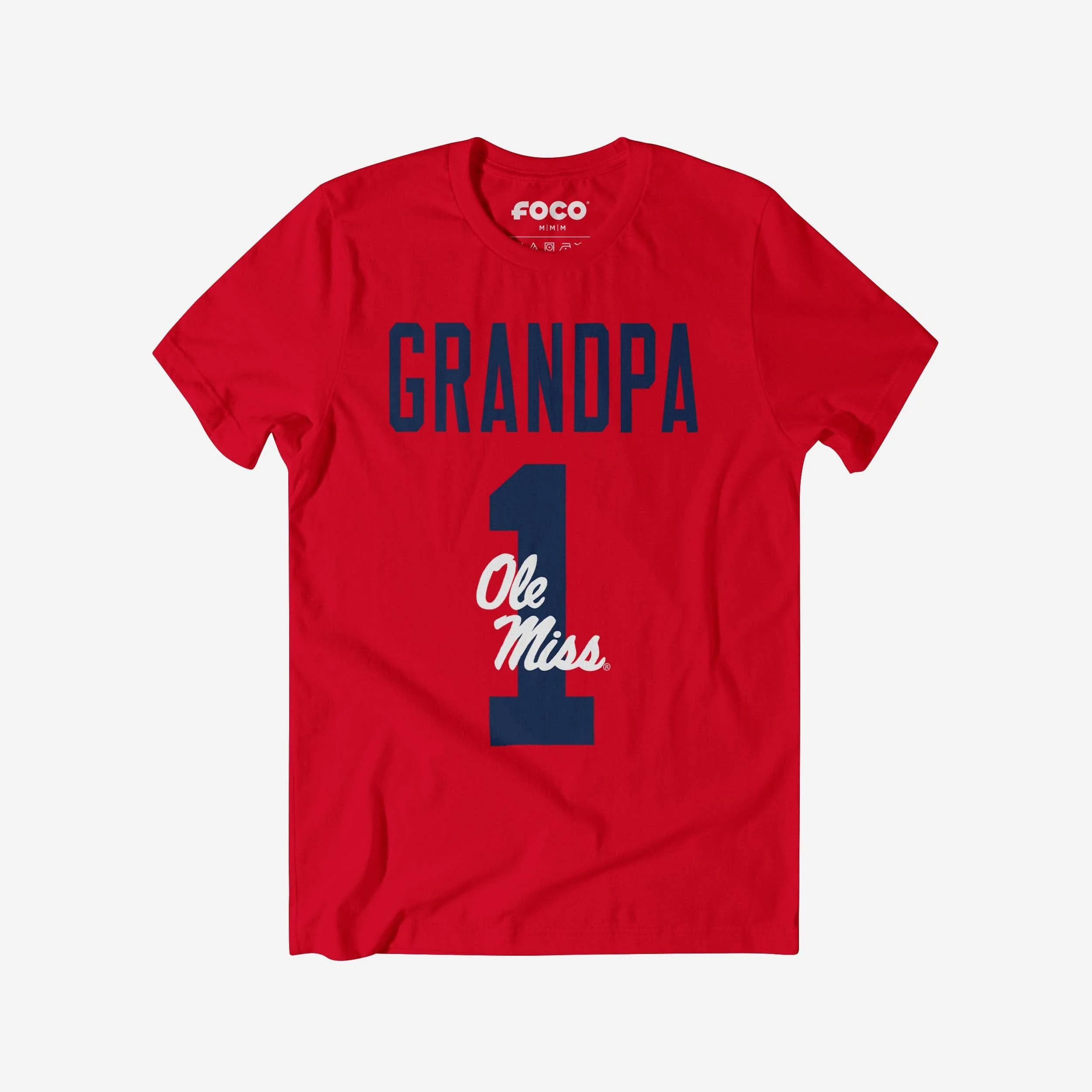 Ole Miss Rebels Number 1 Grandpa T-Shirt