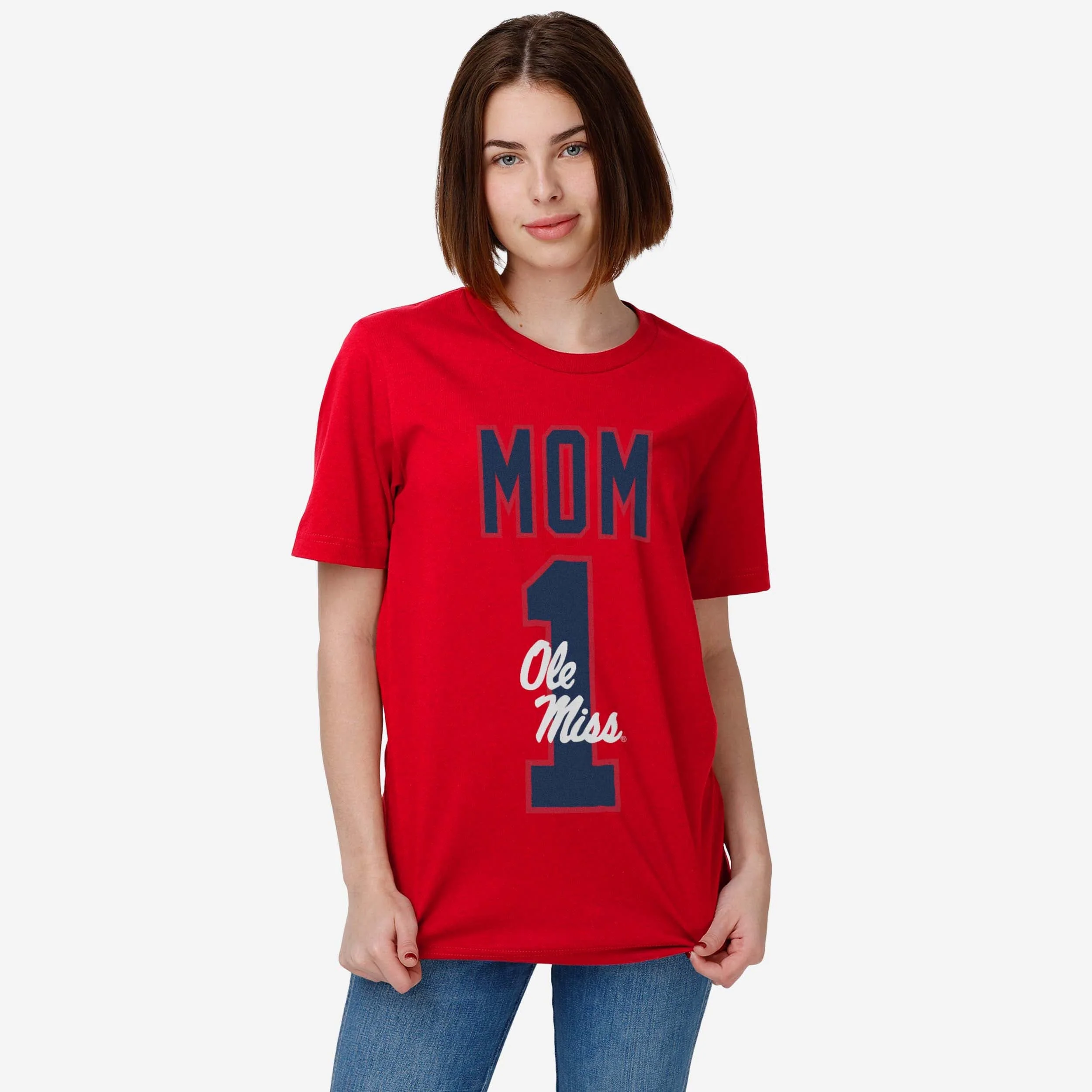 Ole Miss Rebels Number 1 Mom T-Shirt - Image 2