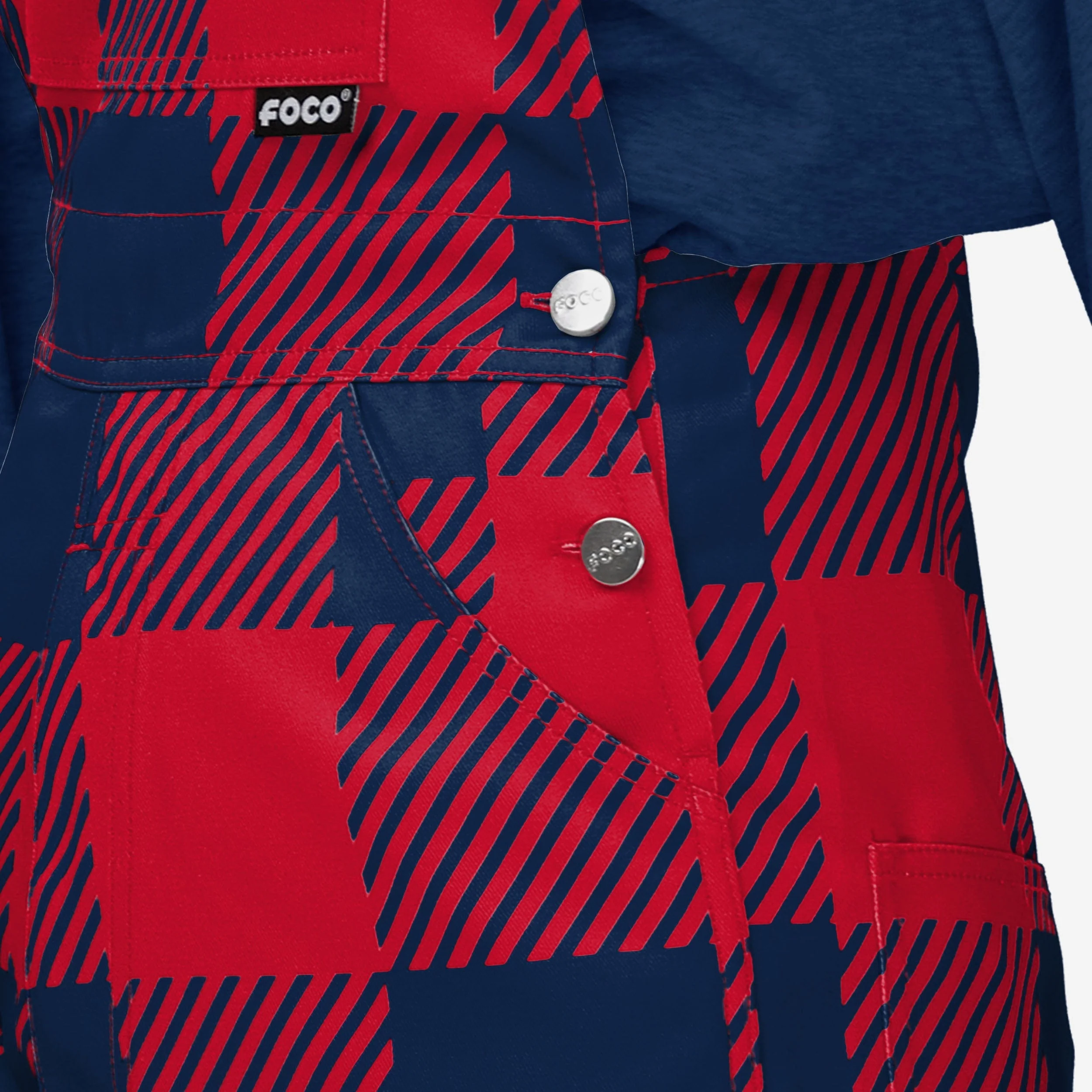 Ole Miss Rebels Womens Plaid Bib Overalls - Image 5