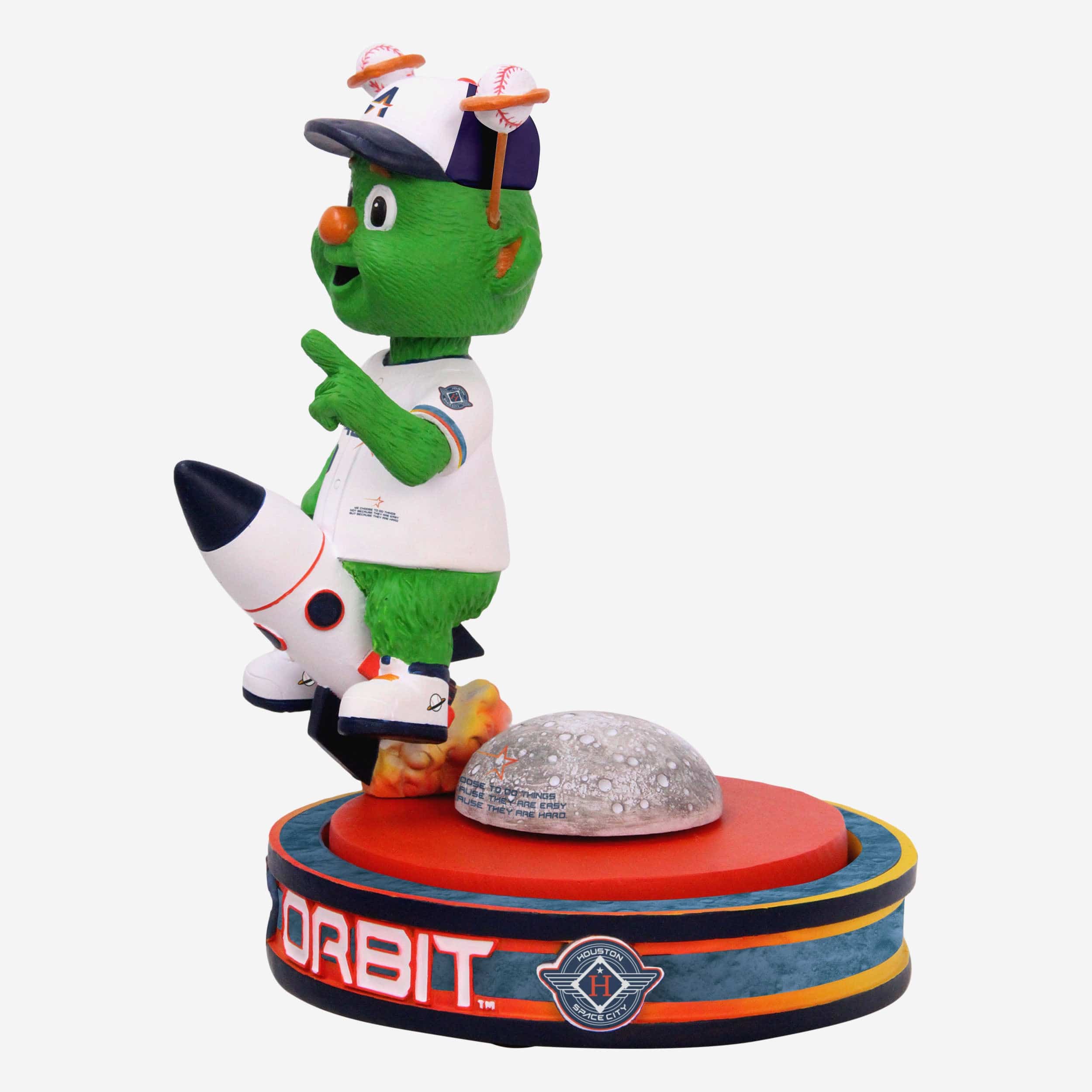 Orbit Houston Astros 2025 City Connect Lunar Launch Mascot Spinner Bobblehead - Image 5