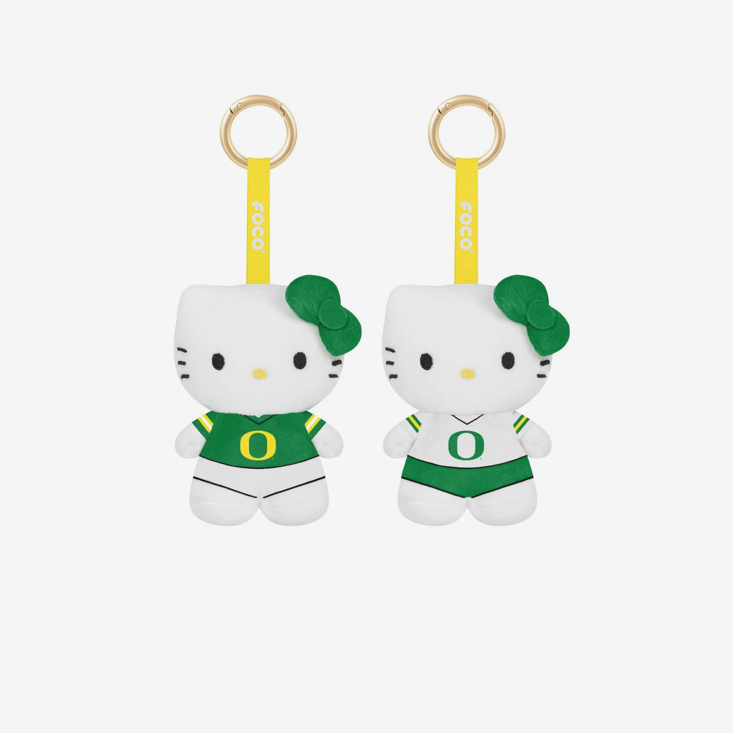 Oregon Ducks 2 Pack Mini Plush Hello Kitty® Bag Charm Keychain