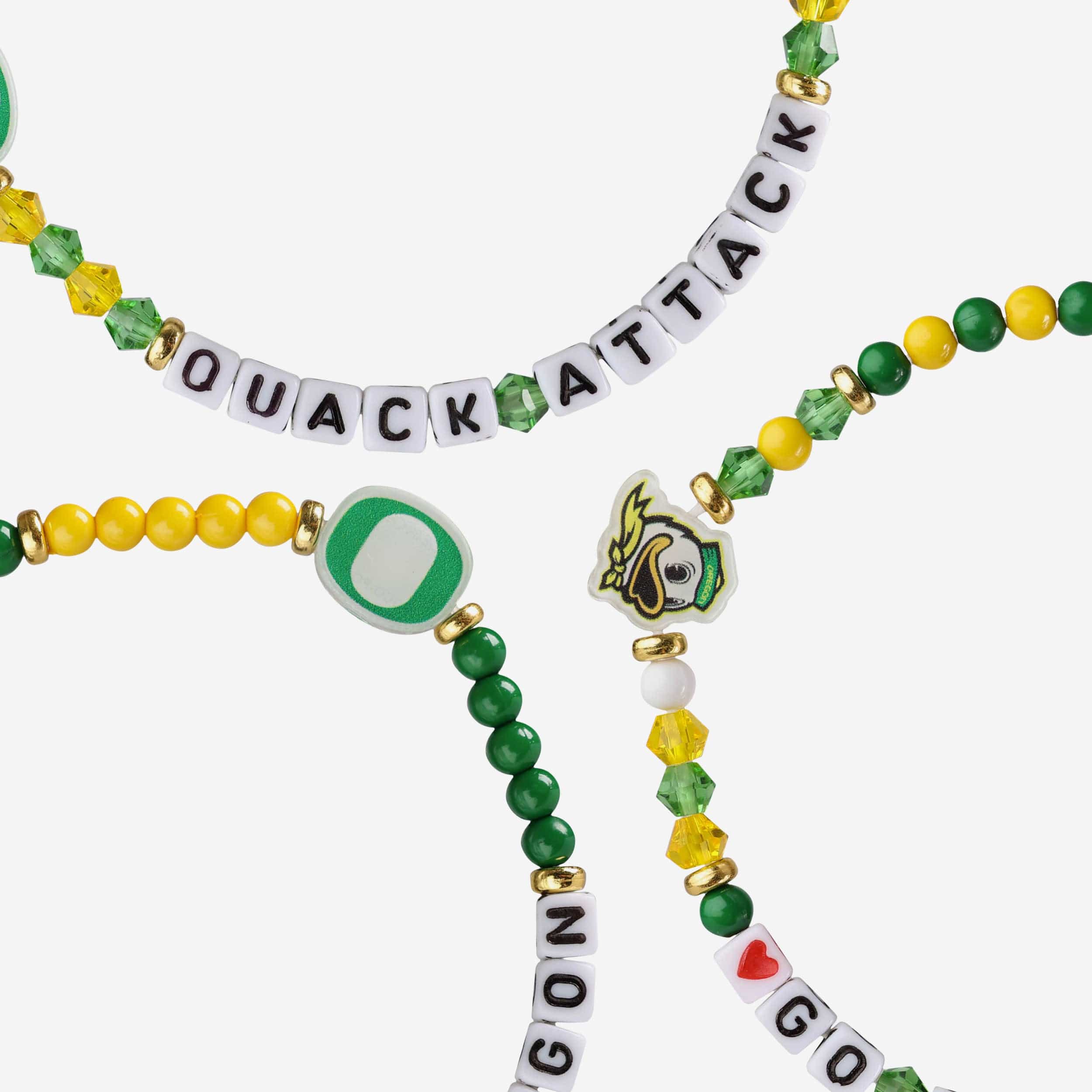 Oregon Ducks 3 Pack Friendship Bracelet - Image 2