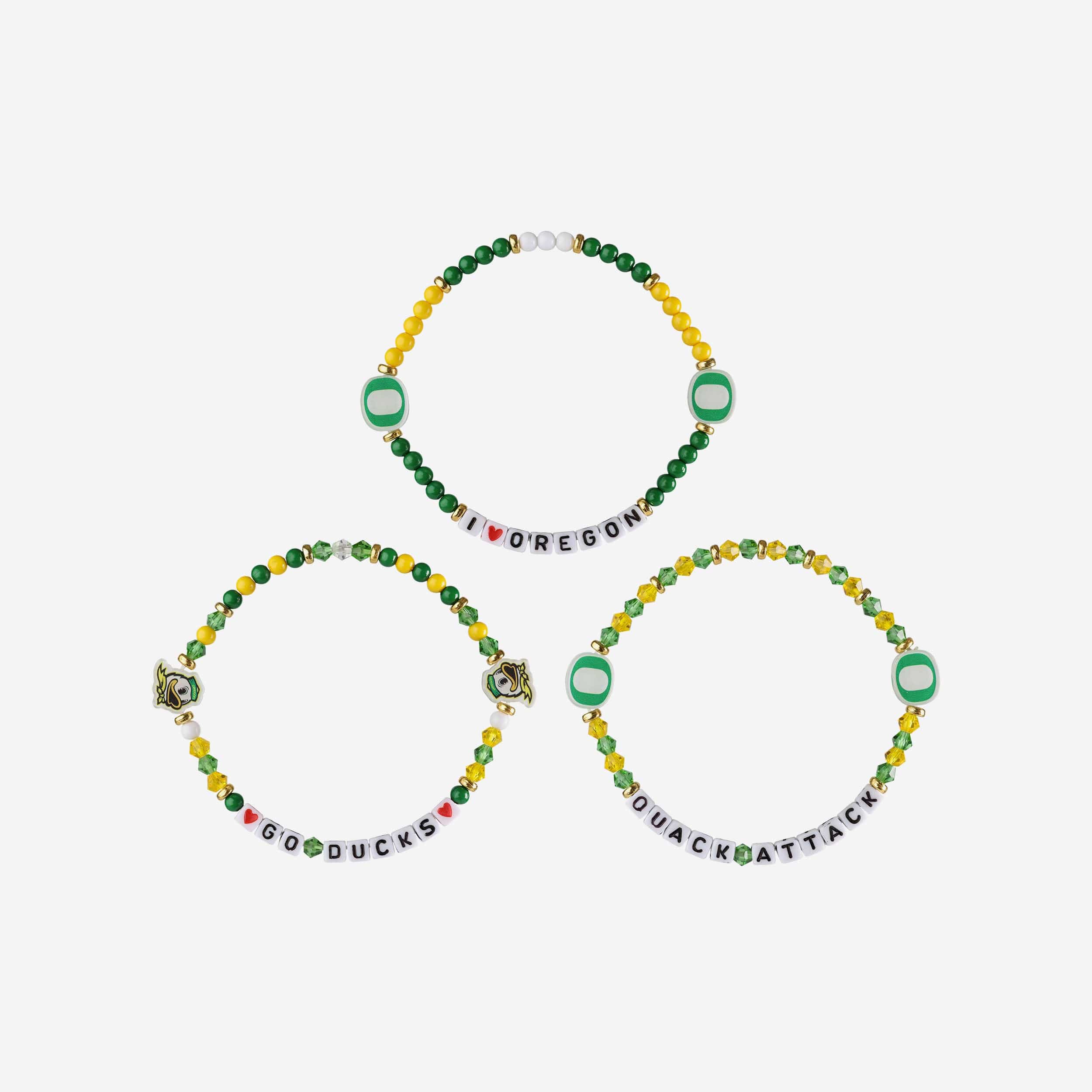 Oregon Ducks 3 Pack Friendship Bracelet - Image 3