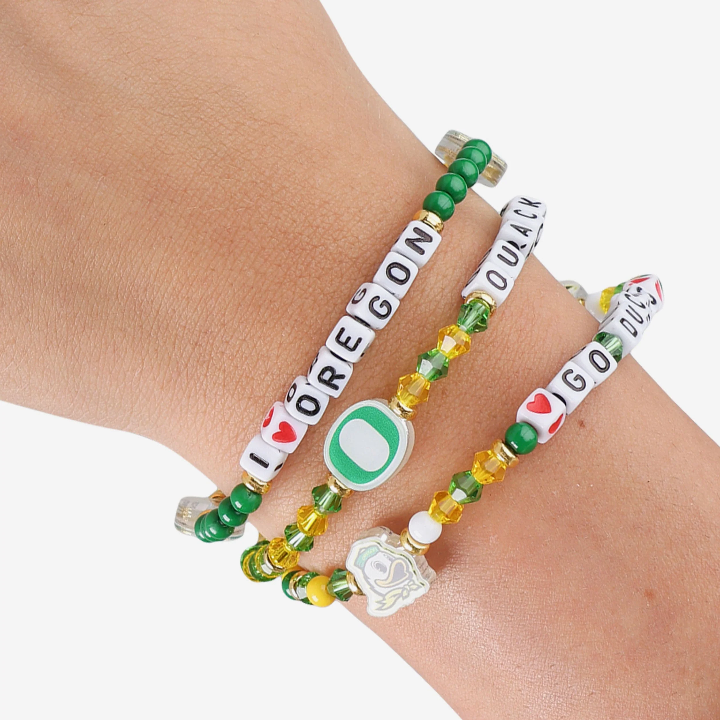 Oregon Ducks 3 Pack Friendship Bracelet - Image 4