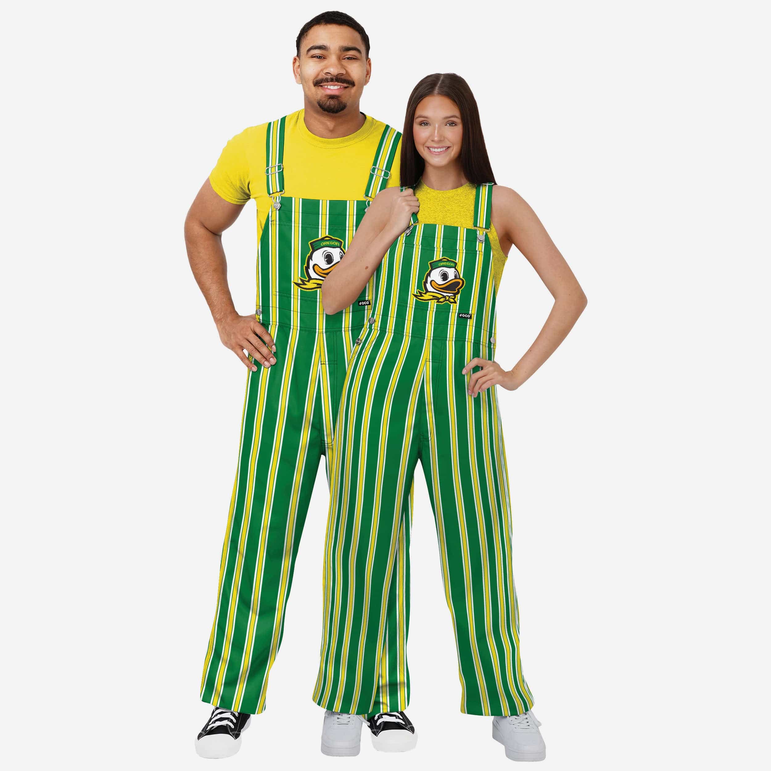 Oregon Ducks Womens Sideline Spirit Bib Overalls - Image 3