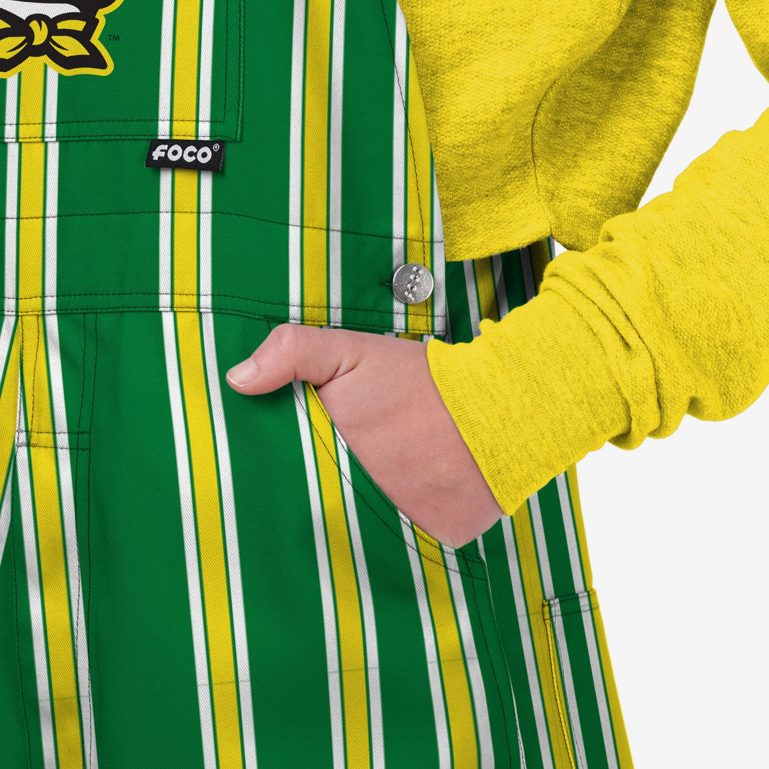 Oregon Ducks Womens Sideline Spirit Bib Overalls - Image 5