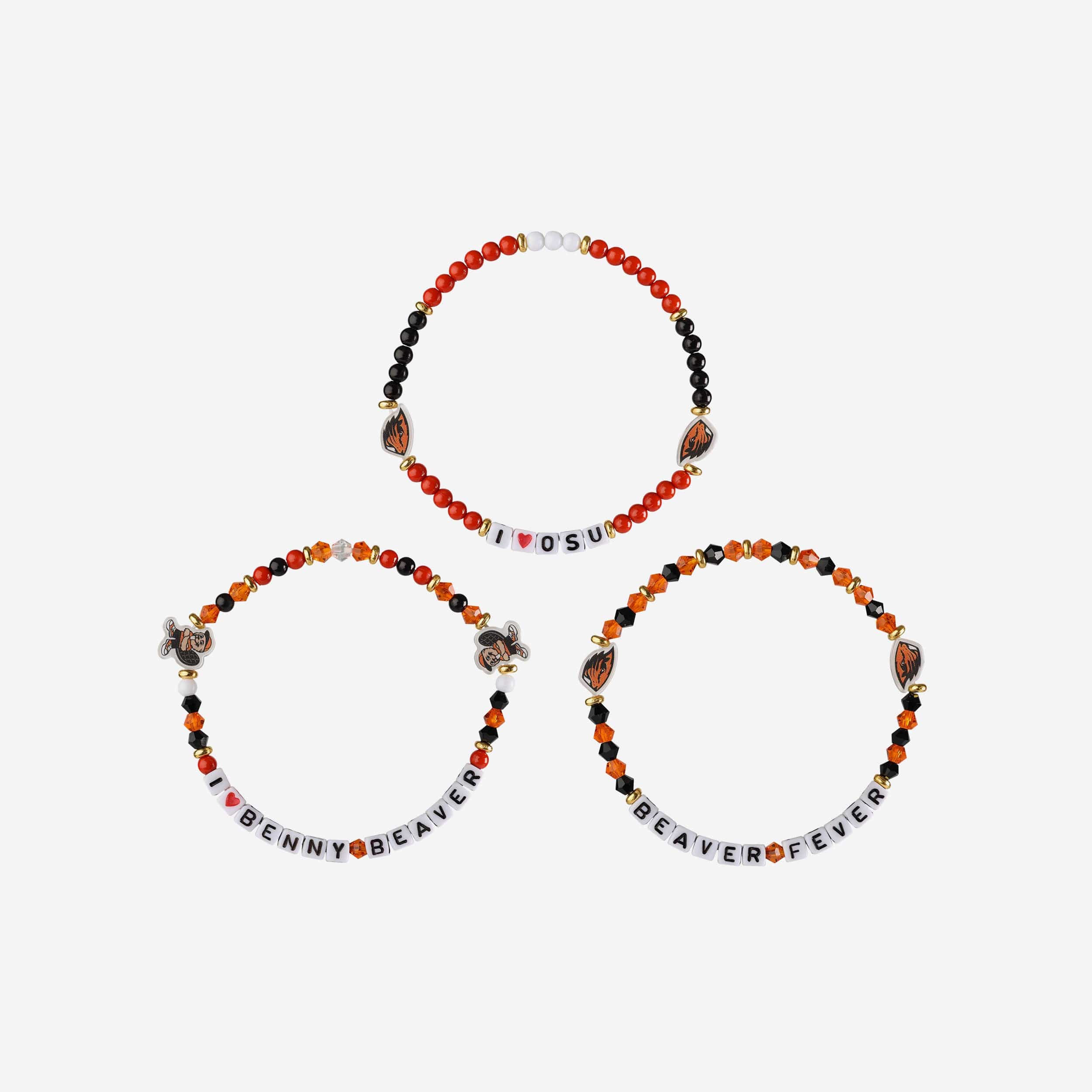 Oregon State Beavers 3 Pack Friendship Bracelet - Image 3