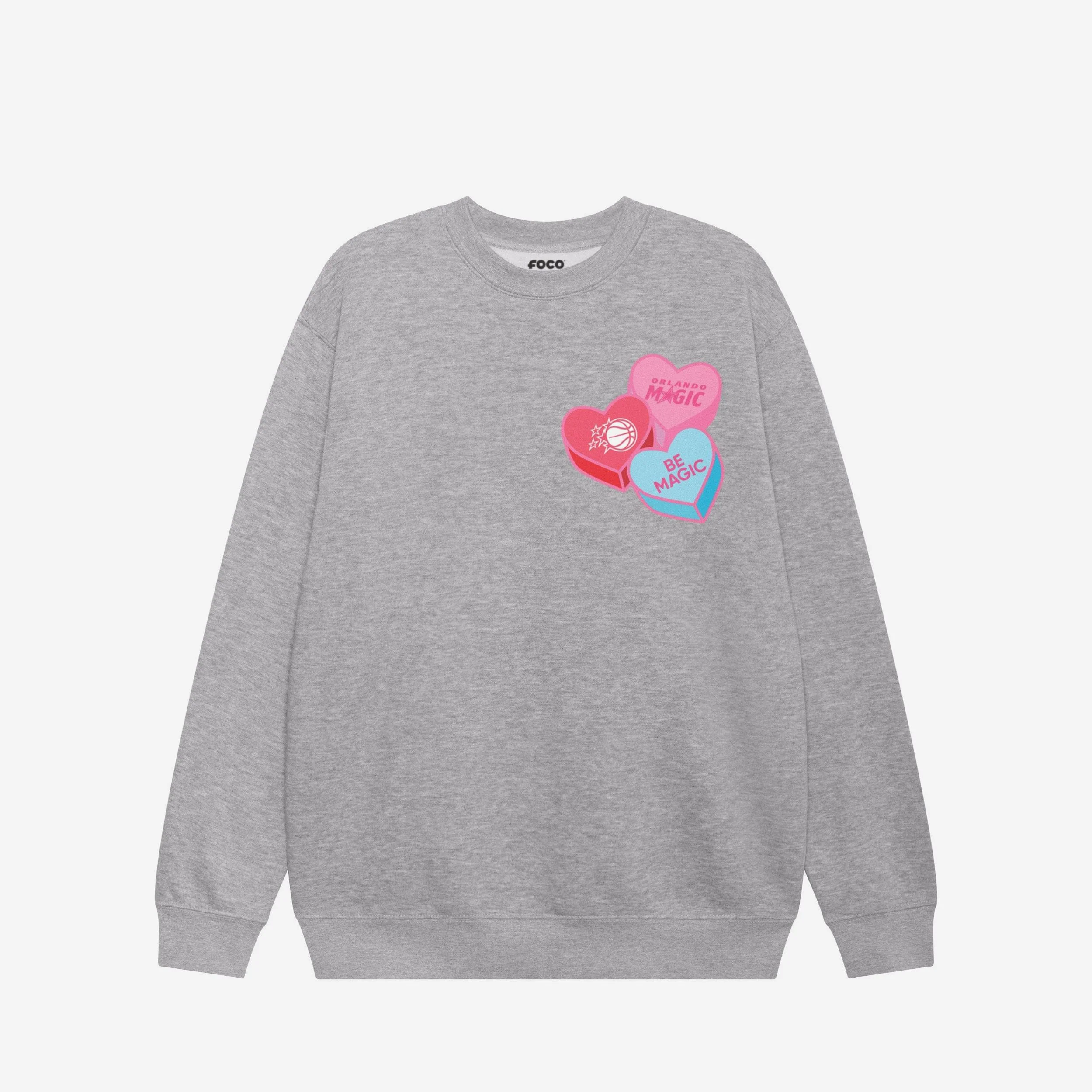 Orlando Magic Candy Heart Crew Neck Sweatshirt - Image 3
