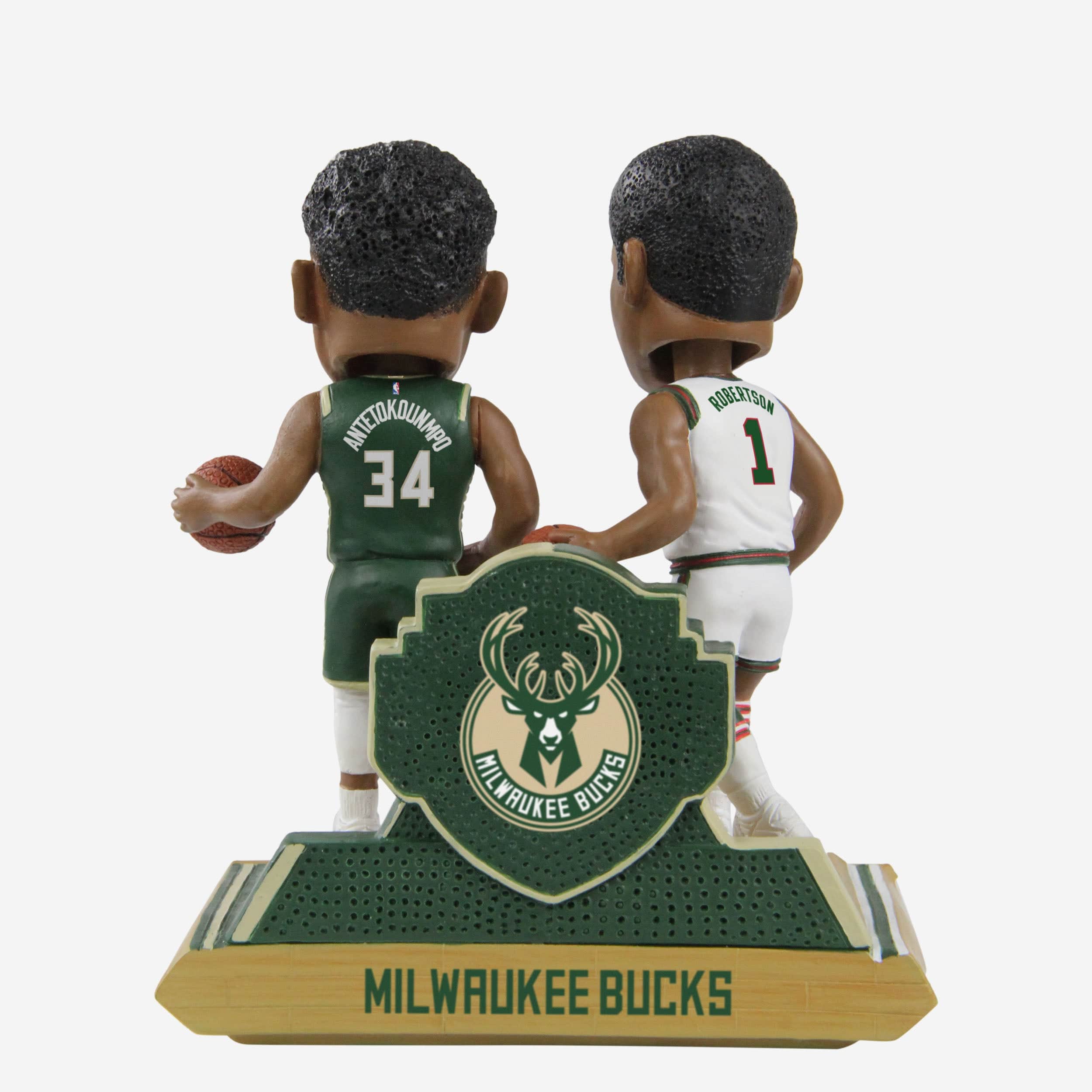 Oscar Robertson & Giannis Antetokounmpo Milwaukee Bucks Then And Now Bobblehead - Image 6