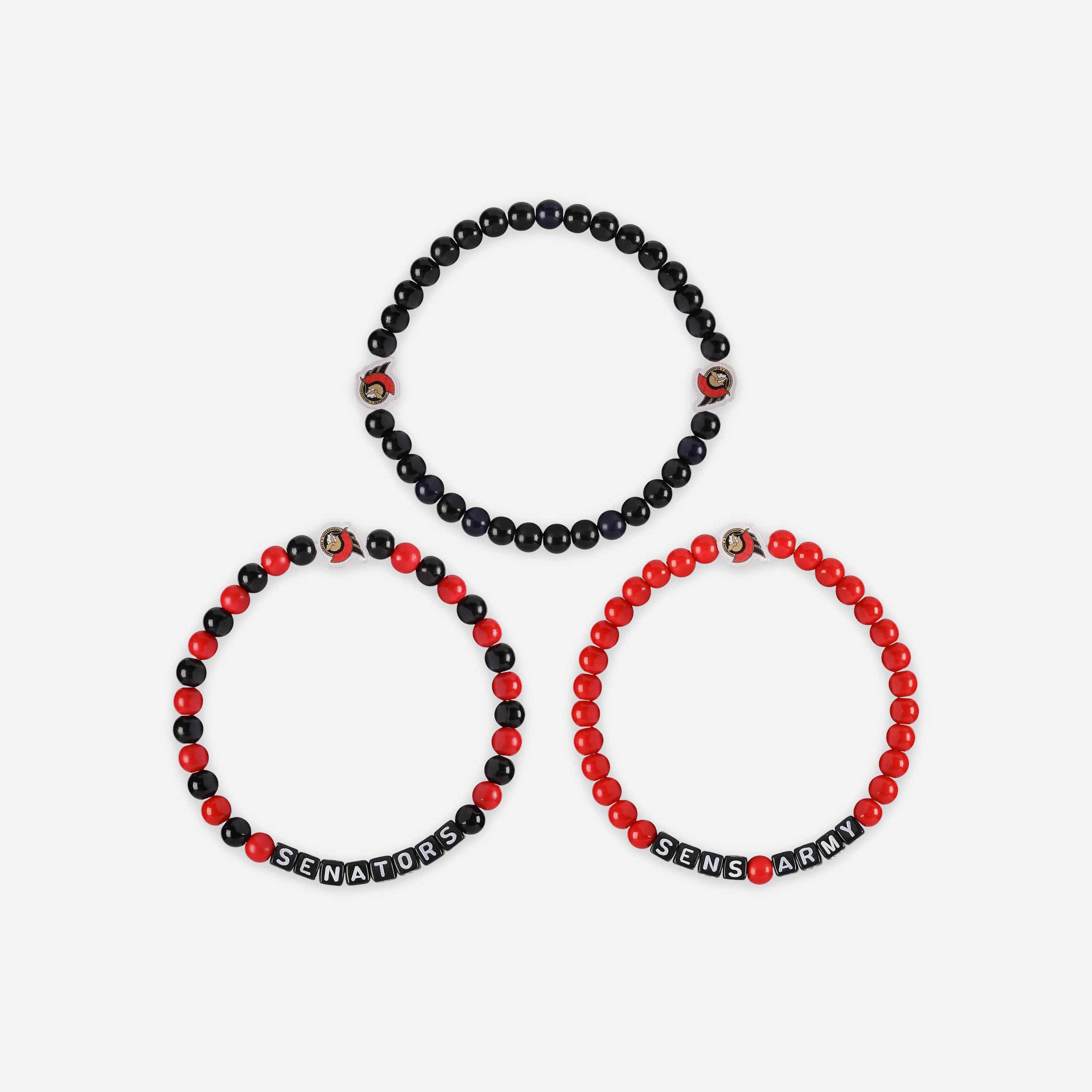 Ottawa Senators 3 Pack Beaded Friendship Bracelet - Image 3